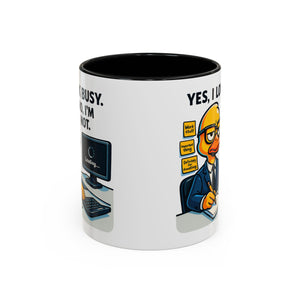 Funny Office Mug, Quirky Coffee Cup, Duck Humor Mug, Gift for Coworkers, Cute Desk Mug