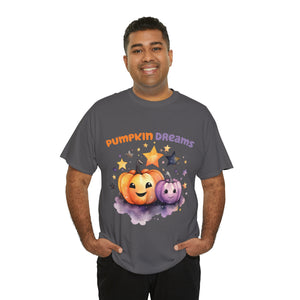 Halloween t shirt pumpkin dreams pastel colors gift for whole family fall fun stocking stuffer Unisex Heavy Cotton Tee