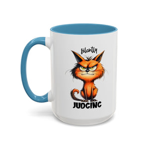 sarcasm attitude  Cat Coffee Mug - Just Judging - Perfect Gift for Cat Lovers, Pet Owners, Birthdays,  Funny Mug