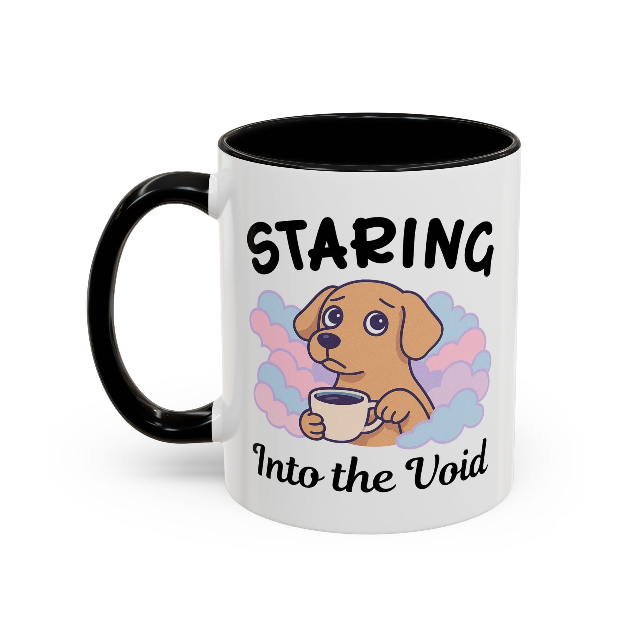 Cute Dog Coffee Mug for Animal Lovers, Staring Into the Void, Fun Gift for Pet Owners, Coffee Lovers, Cute Kitchen Decor
