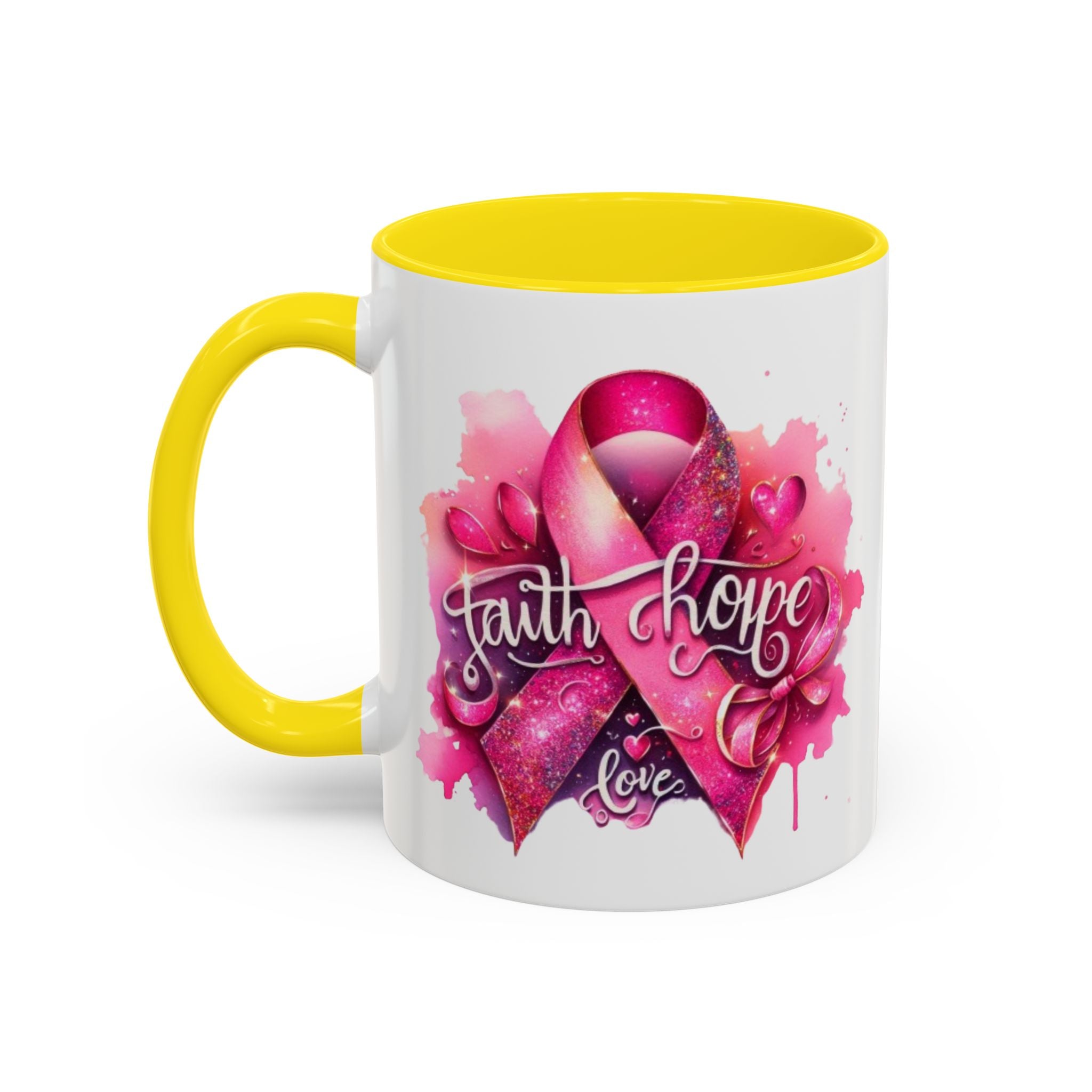 Cancer awareness Inspirational Hope & Faith and Love Coffee Mug