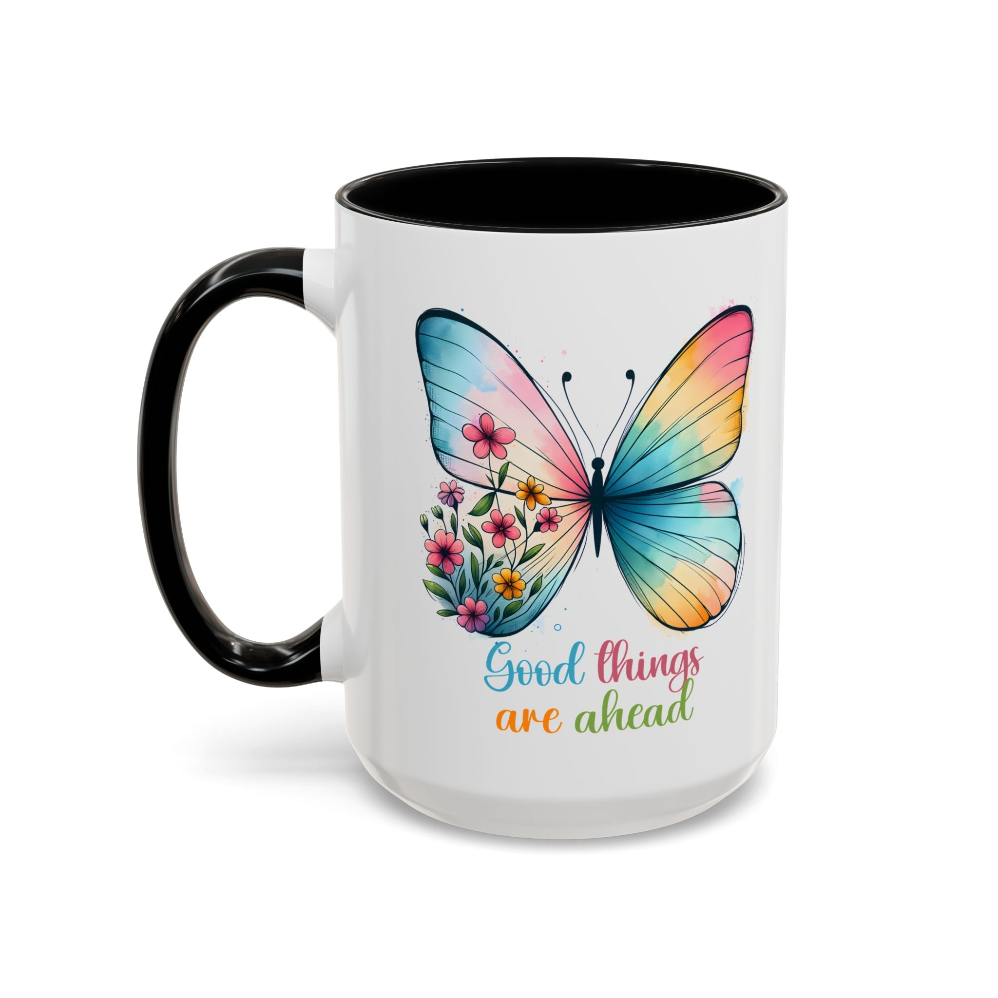 Inspirational Butterfly Coffee Mug positive vibe mental health