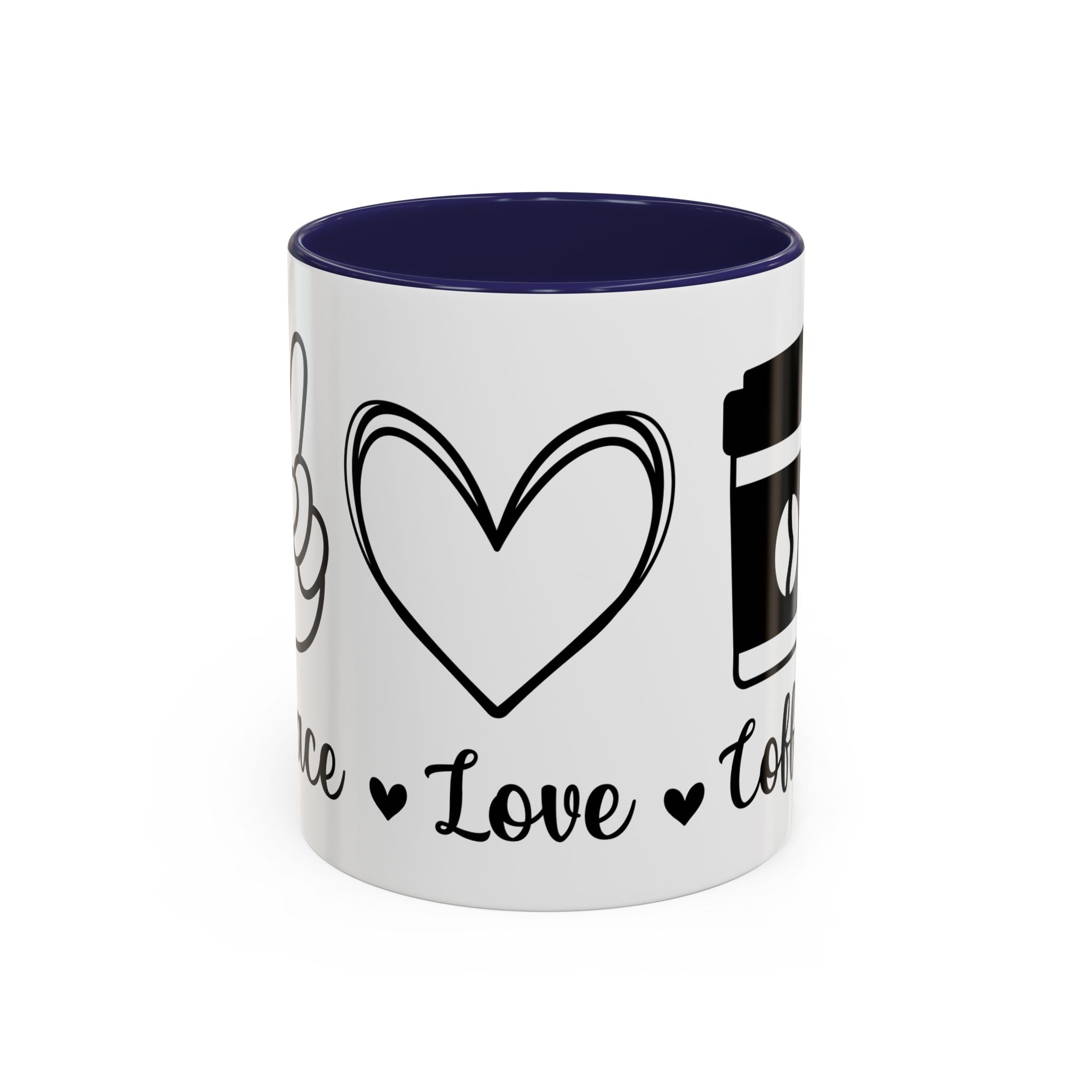 peace love coffee Accent Coffee Mug (11, 15oz)