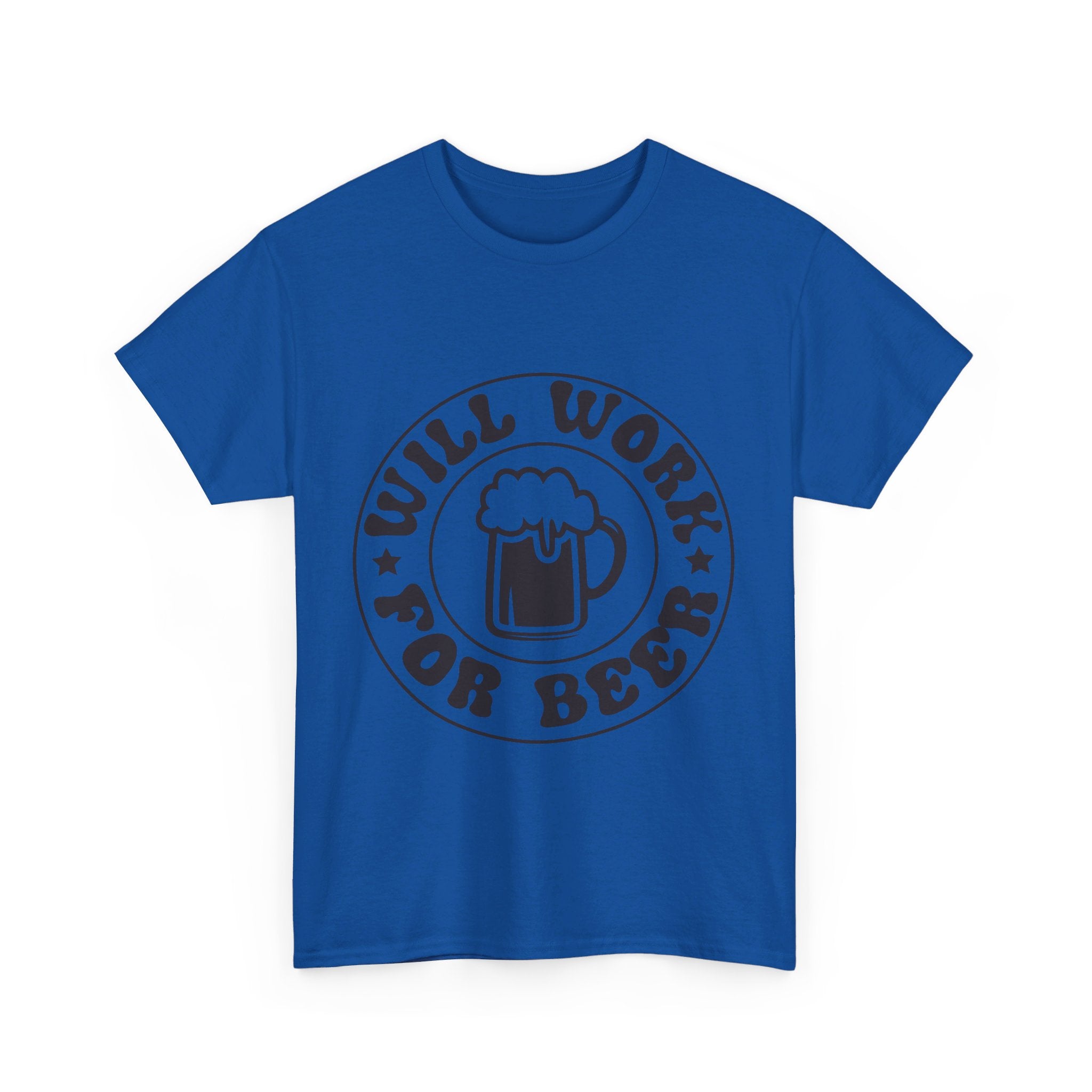 will work for beer funny Unisex Heavy Cotton Tee men women
