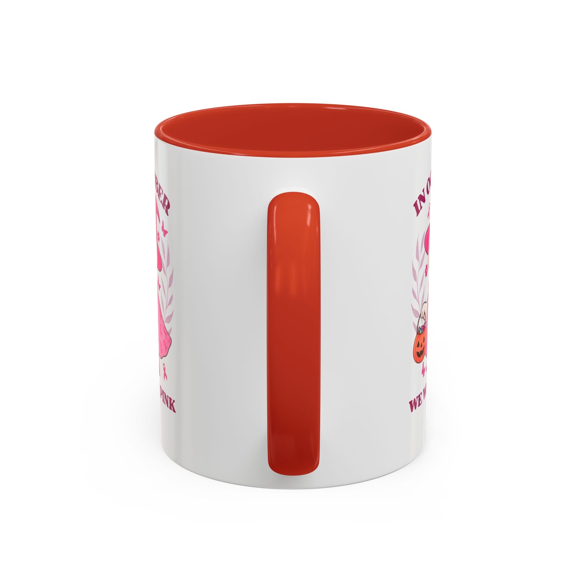 Halloween Breast Cancer Awareness Coffee Mug | October 2023 Gift, Pink Ribbon Mug, Spooky Coffee Cup, Cute Duck Mug, Fall Decor