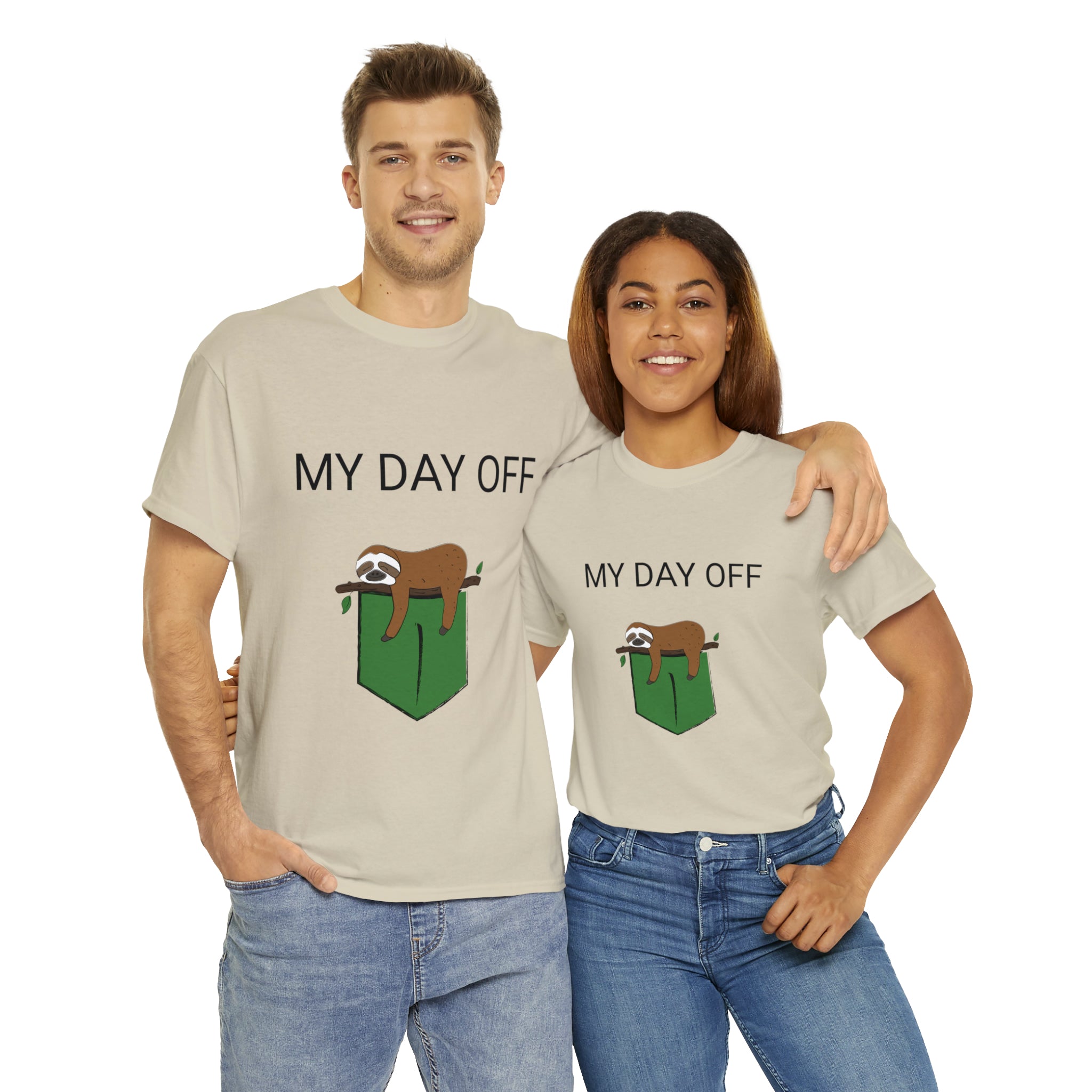 Lazy my day off  Unisex Heavy Cotton Tee funny humor t shirt for men and women