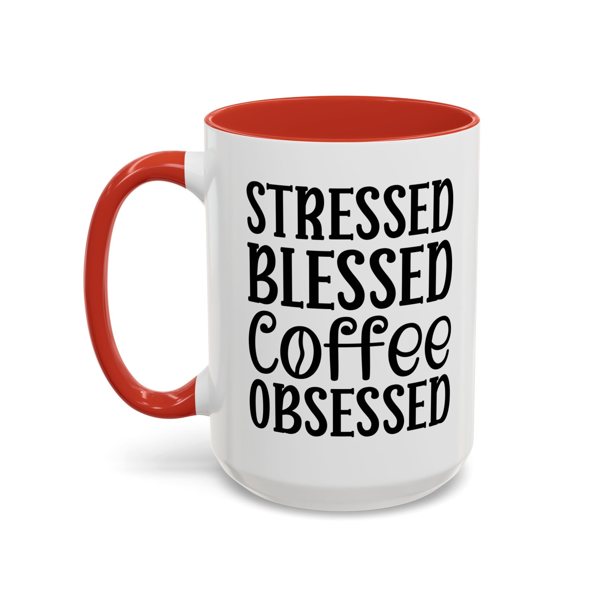 Stressed Blessed Coffee Obsessed Mug, Motivational Coffee Mug, Gift for Coffee Lovers, Funny Office Mug, Self-Care Gift Idea