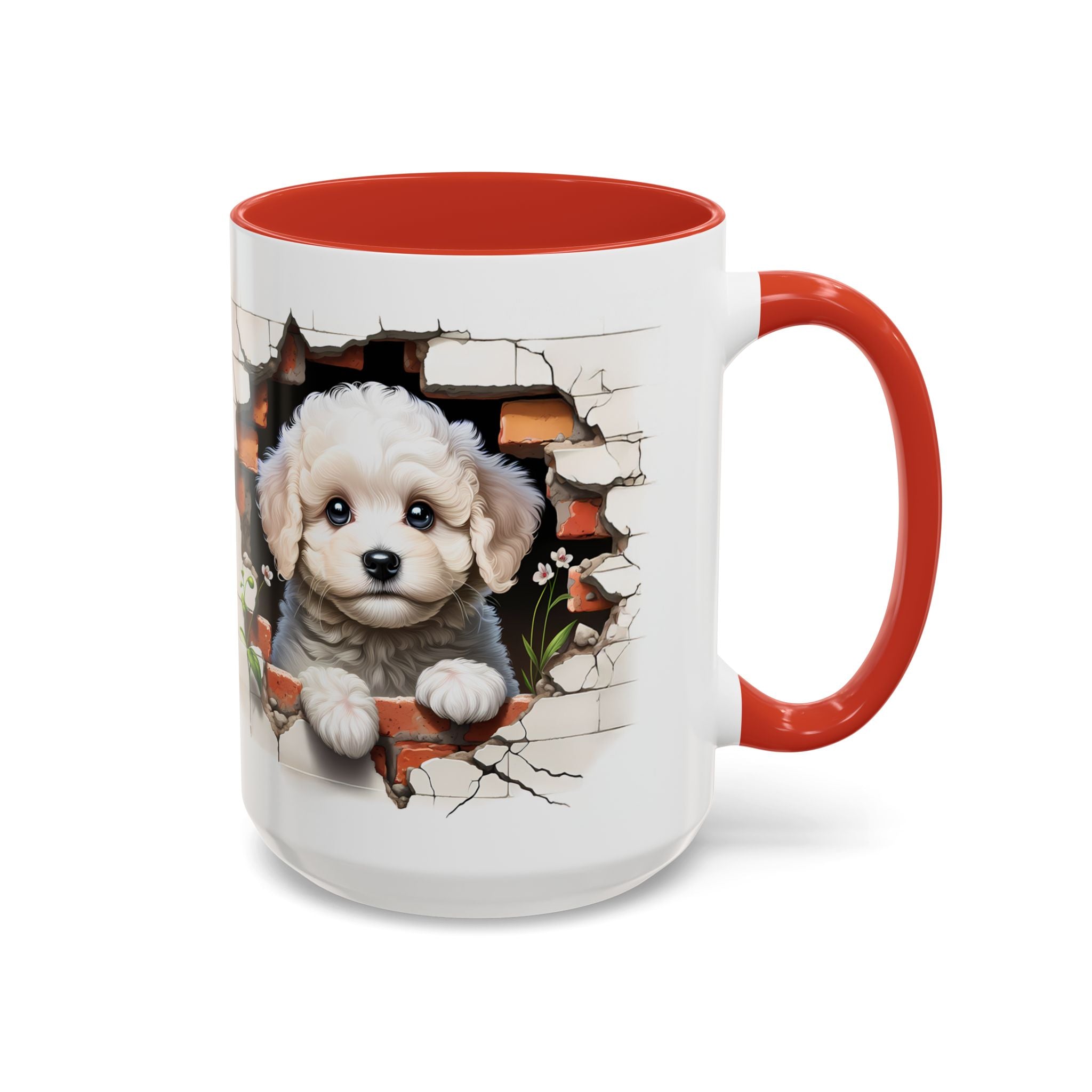 Cute Puppy Accent Coffee Mug - Adorable Dog Lover Gift, Pet-Themed Mug, Home Decor, Ideal for Gifts, Animal Enthusiast