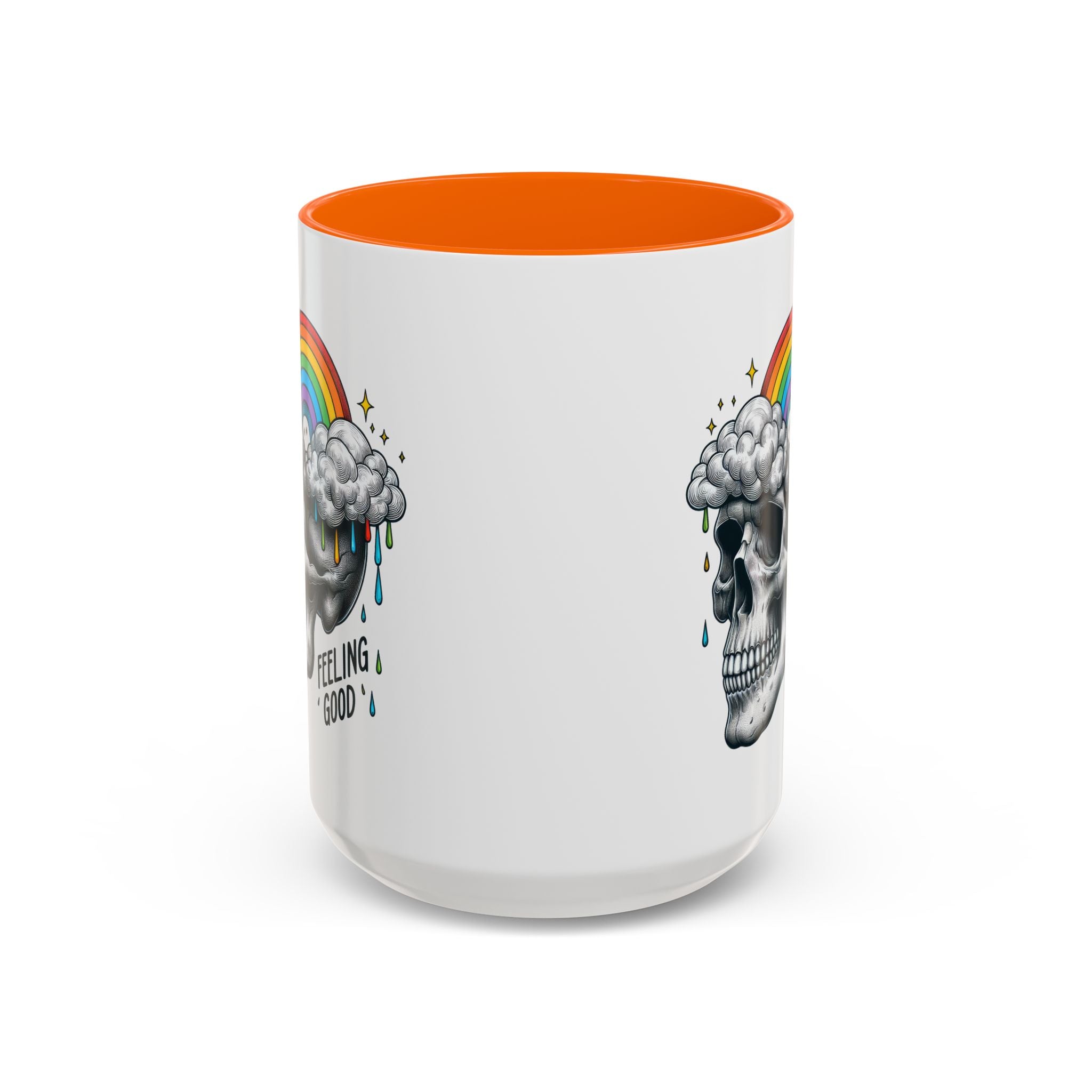 Skull Rainbow Coffee Mug, Unique Gift for Coffee Lovers, Halloween Decor, Daily Motivation Mug, Fun Skull Design