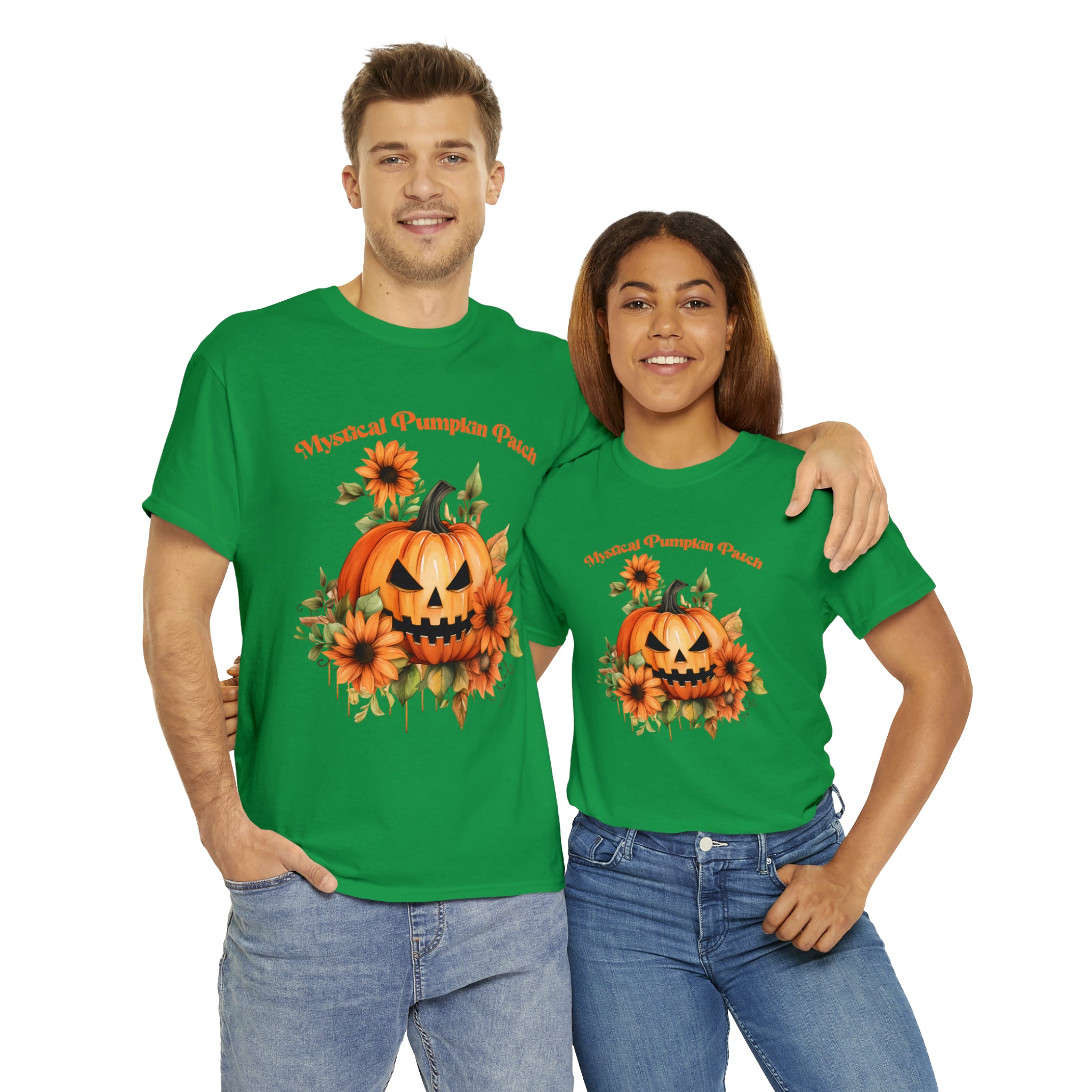 Halloween unisex t shirt mystical pumkin patch fall fun stocking stuffer Unisex Heavy Cotton Tee