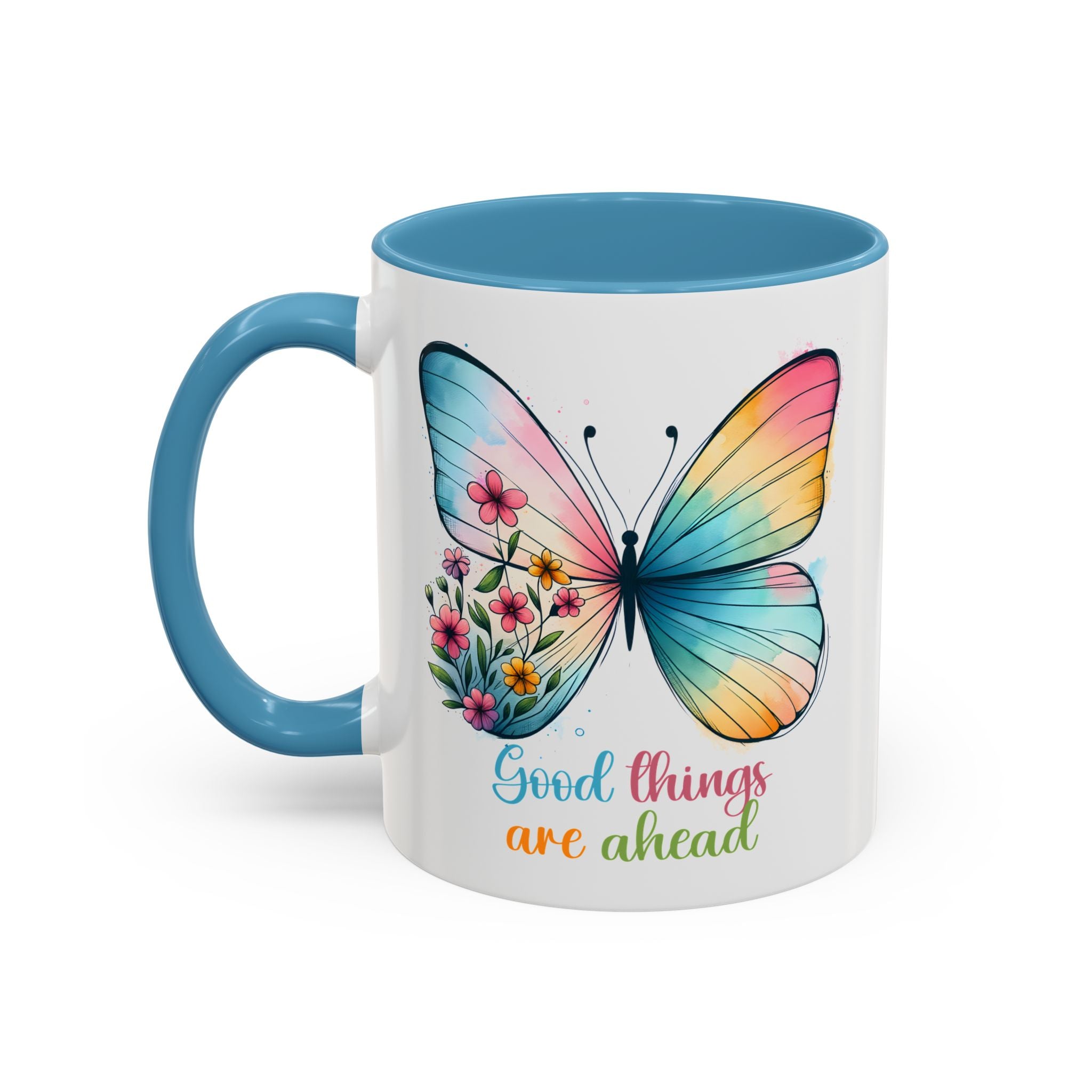 Inspirational Butterfly Coffee Mug positive vibe mental health