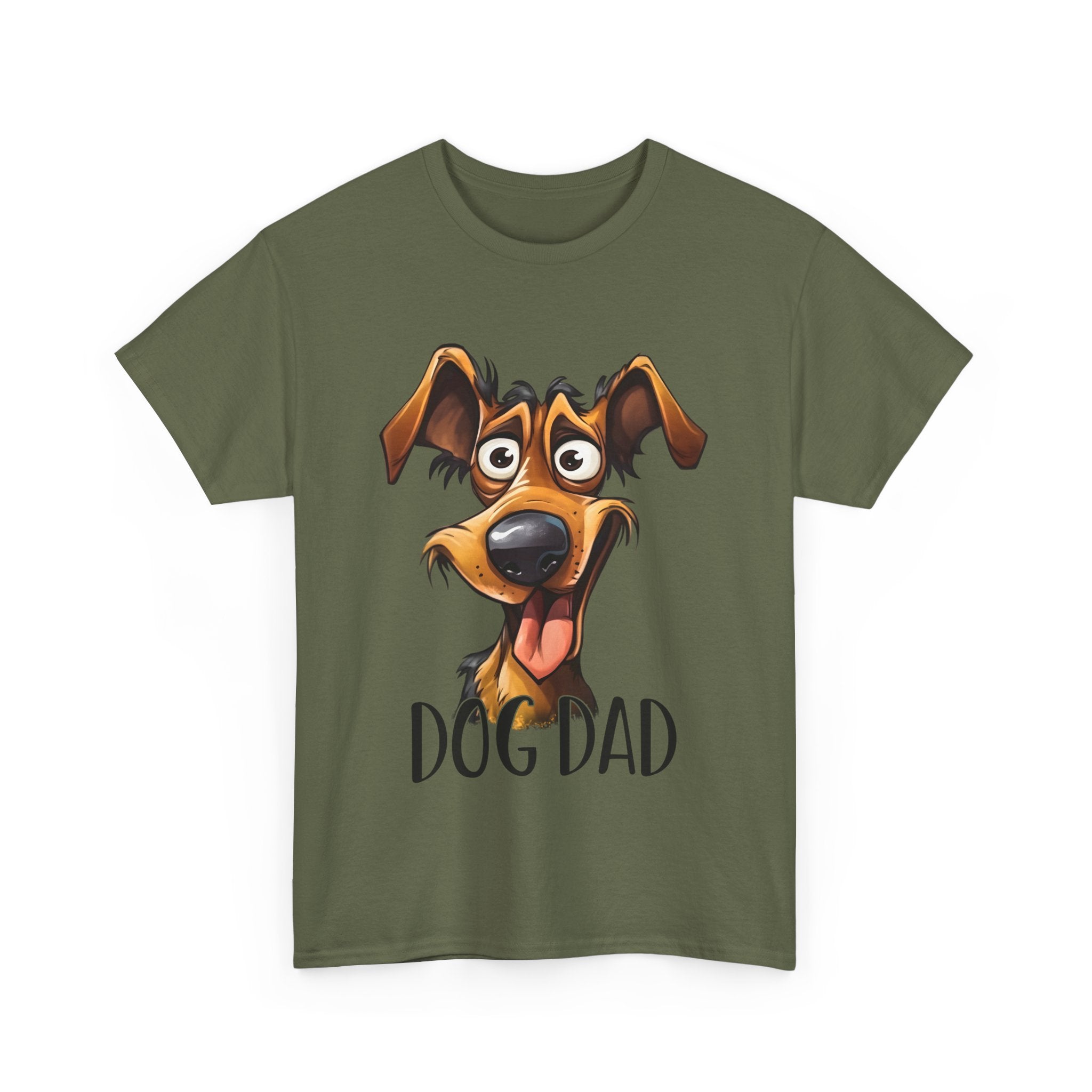 Dog Dad Unisex Heavy Cotton Tee, Pet Lover Gift, Fun Shirt for Father’s Day, Dog Owner Humor Tee, Great for Birthdays, Casual Wear