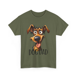 Dog Dad Unisex Heavy Cotton Tee, Pet Lover Gift, Fun Shirt for Father’s Day, Dog Owner Humor Tee, Great for Birthdays, Casual Wear