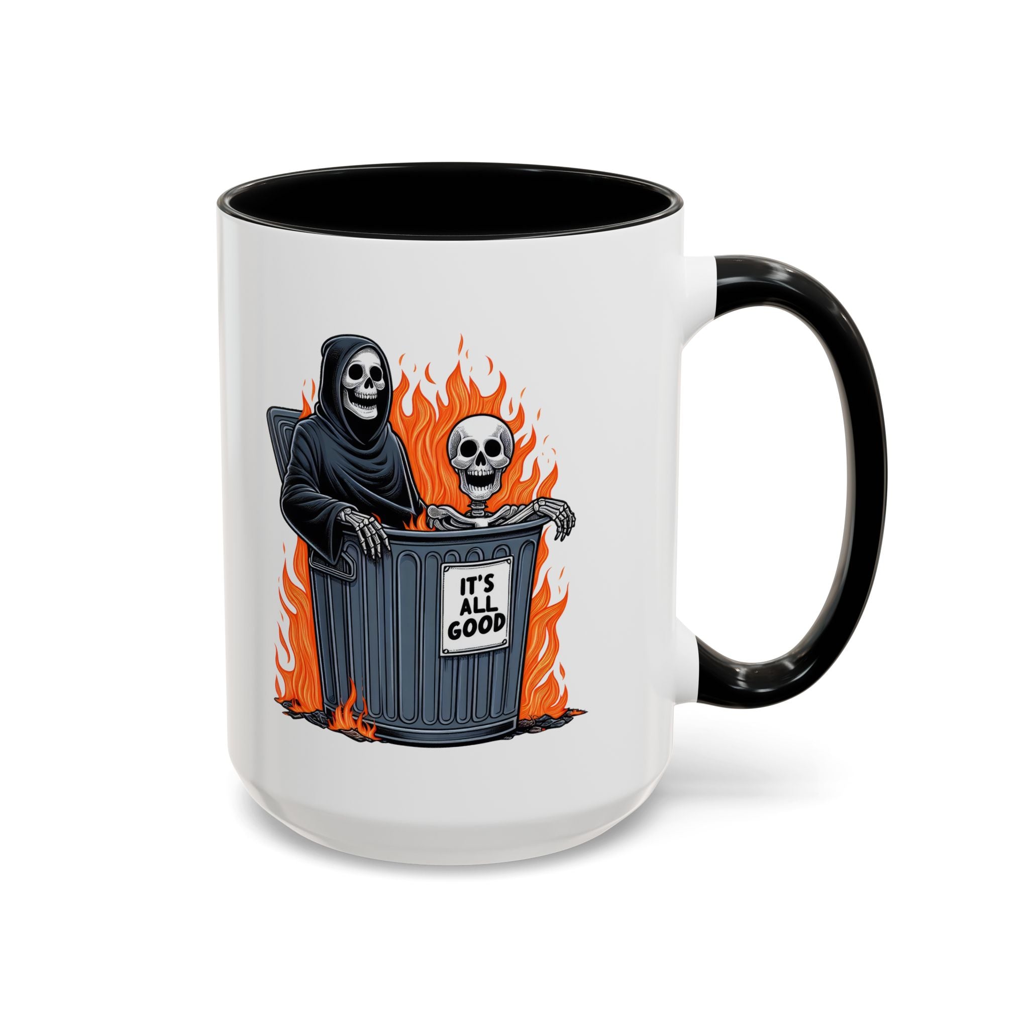 Funny Grim Reaper Coffee Mug - Perfect for Halloween, Gift for Friends, Quirky Kitchen Decor, Novelty Drinkware