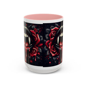 Gothic Vampire Rose Coffee Mug | Perfect for Halloween, Unique Gift, Dark Aesthetic, Gothic Decor, Horror Collectible
