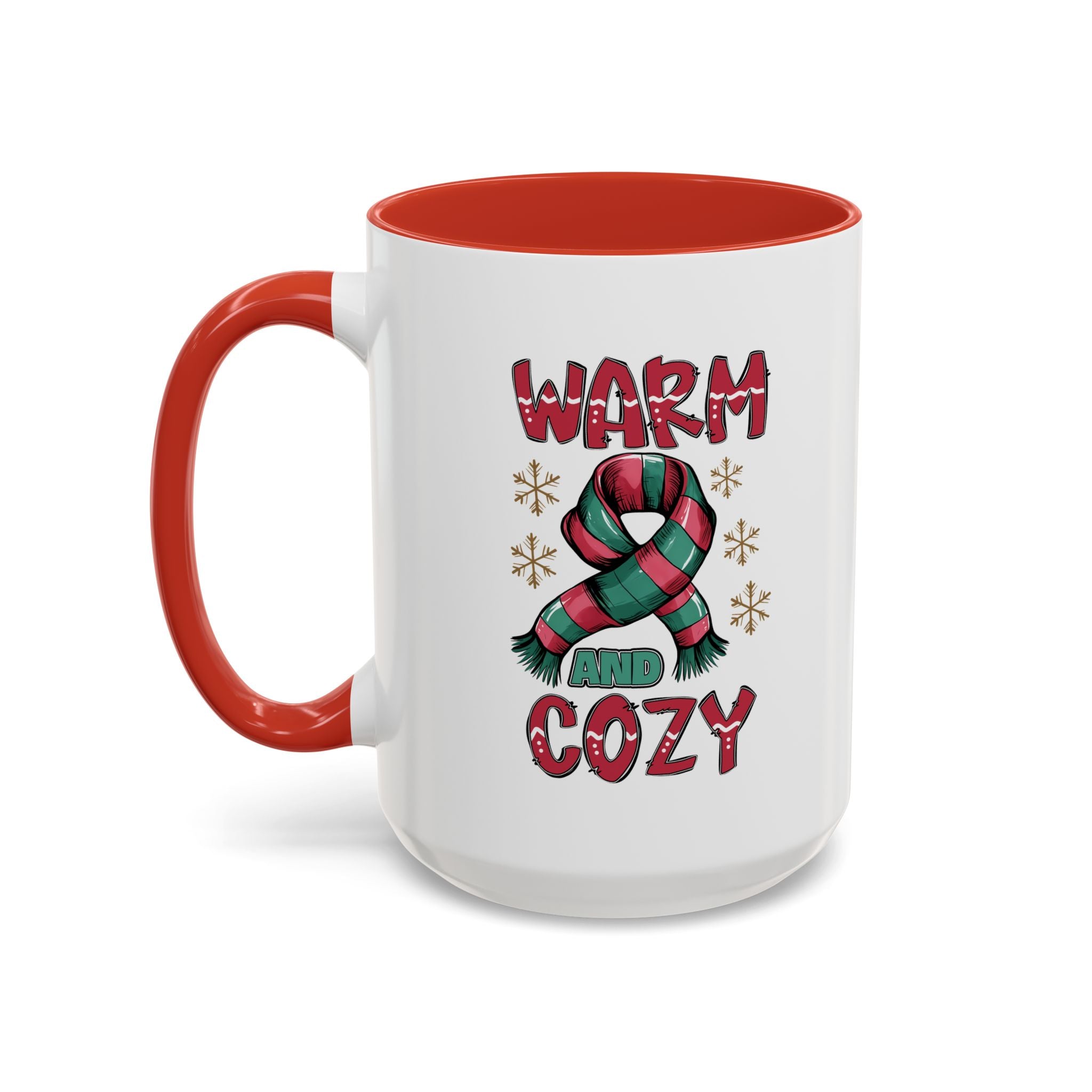 Warm & Cozy Holiday Accent Coffee Mug - Perfect for Winter Mornings, Christmas Gifts, Hot Beverage Lovers, Seasonal Decor, Cozy Vibes