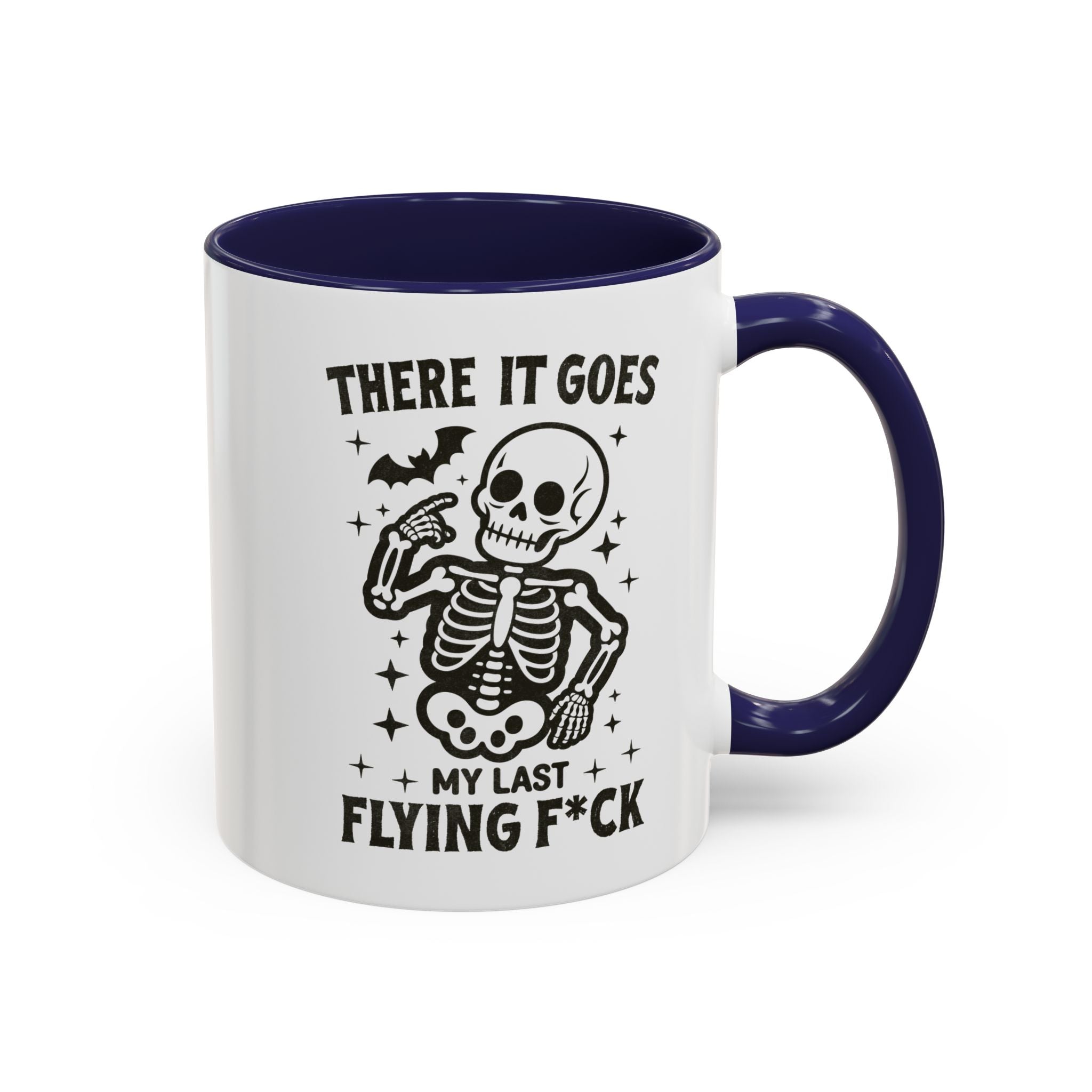 There It Goes Skeleton Coffee Mug – 'My Last Flying F*ck' Funny Gothic Accent Mug (11/15oz)