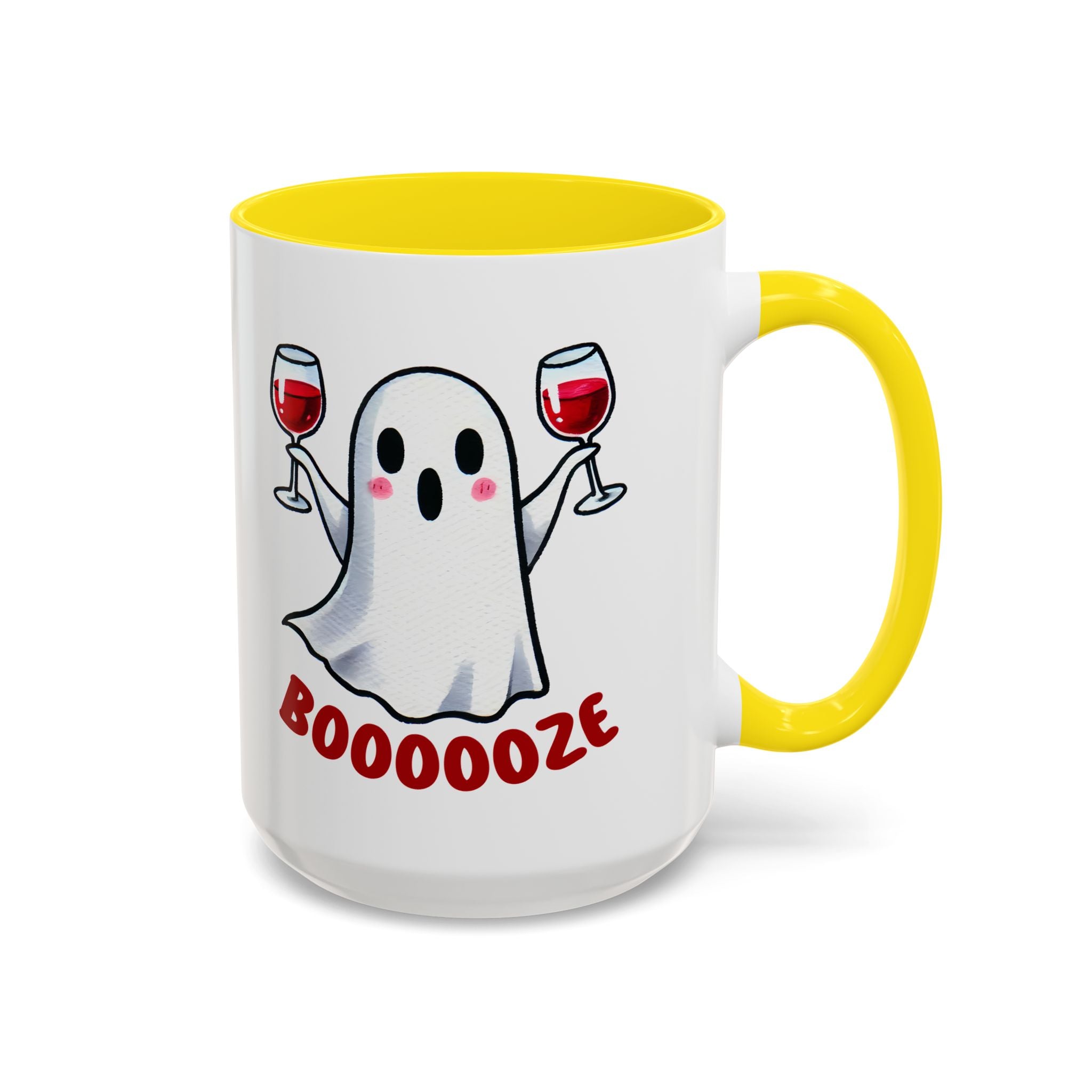 Boozy Ghost Accent Coffee Mug | Funny Halloween Tea Cup, Spooky Gift, Halloween Decor, Ghost Mug for Parties, Unique Drinkware