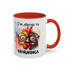 Funny Morning Coffee Mug, Gift for Coffee Lovers, Humorous Mug, Office Mug, Unique Cup for Mornings, Chicken Design