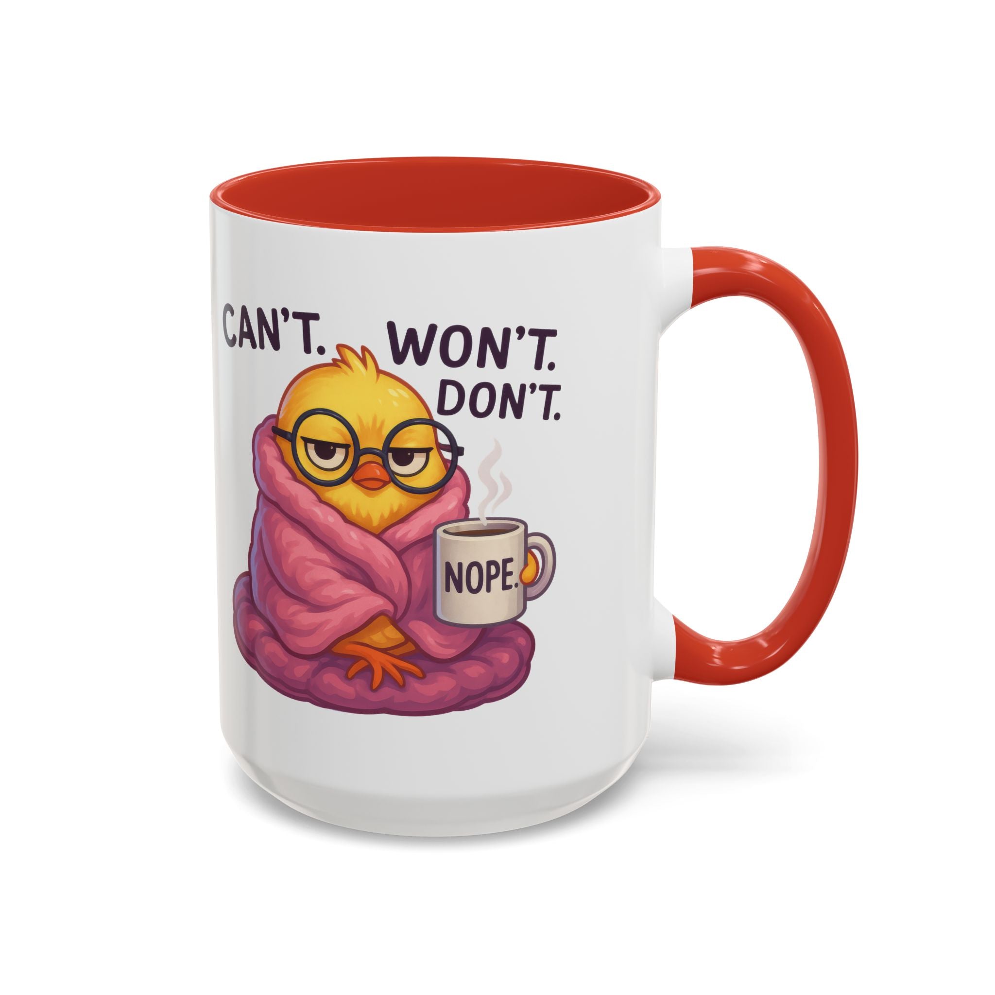Cozy Cartoon Coffee Mug - Perfect for Lazy Days, Gifts for Friends, Cute Coffee Cups, Inspirational Morning Mug, Funny Beverage Container