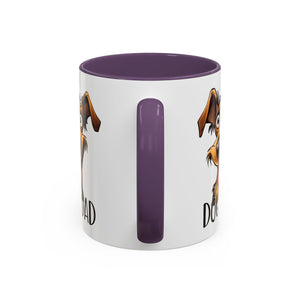 Dog Dad Accent Coffee Mug - Fun Gift for Dog Lovers, Pet Fathers, Father's Day, Birthday, Coffee Lovers