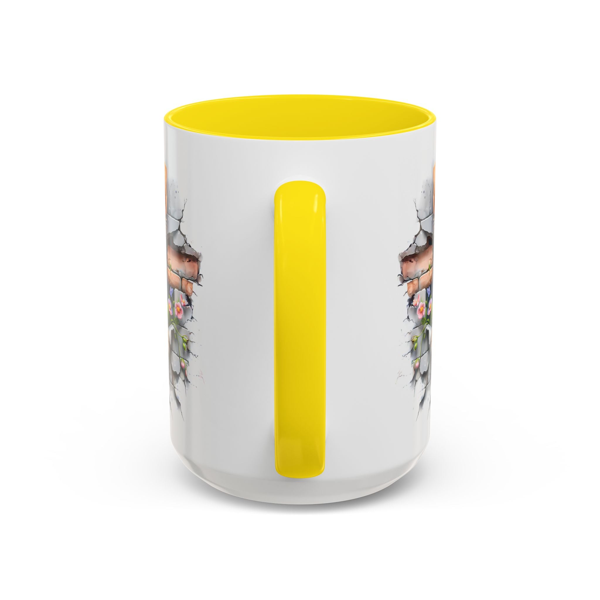 Cute Dog Peeking Coffee Mug, Pet Lover Gift, Yorkshire Terrier Mug, Animal Lover Coffee Cup, Dog-Themed Drinkware, Doggie Mug