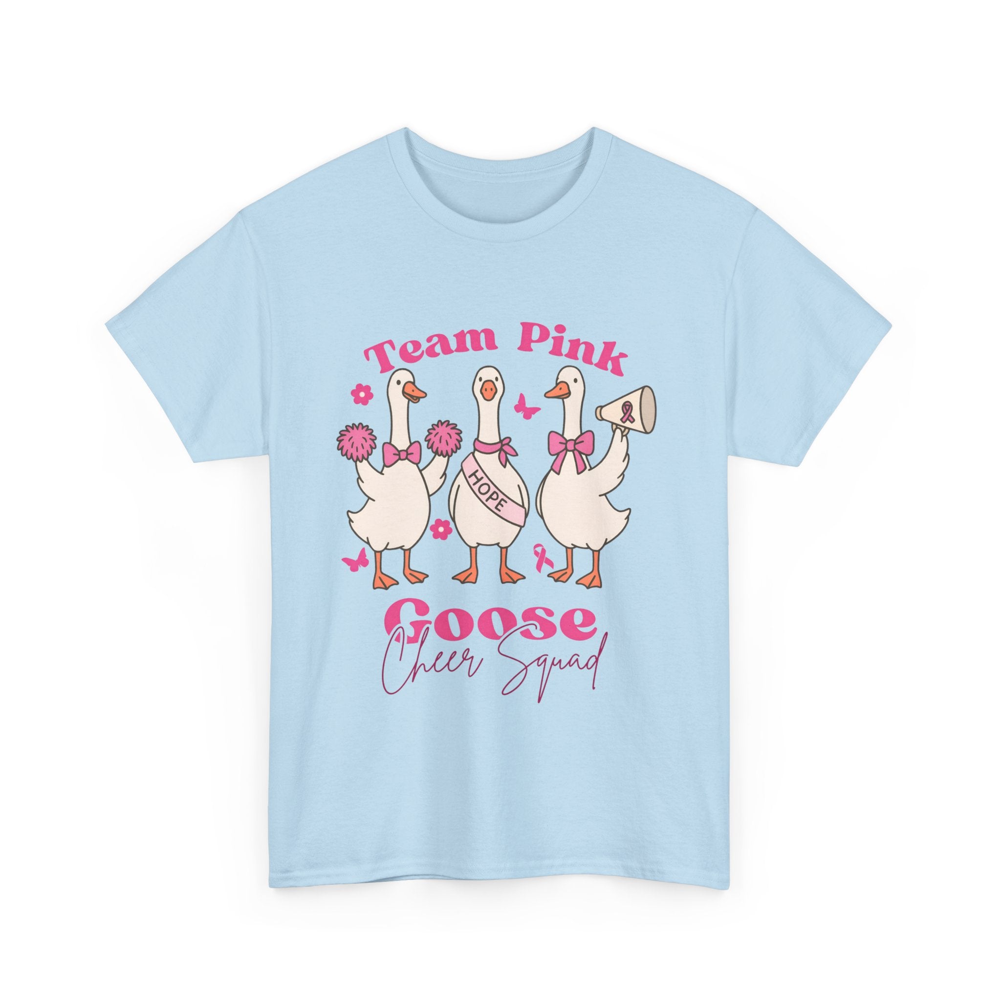 cancer awareness Cheer Squad Goose Tee - Perfect for Cheerleaders, Team Spirit, Bird Lovers, Fun Gifts, Casual Wear