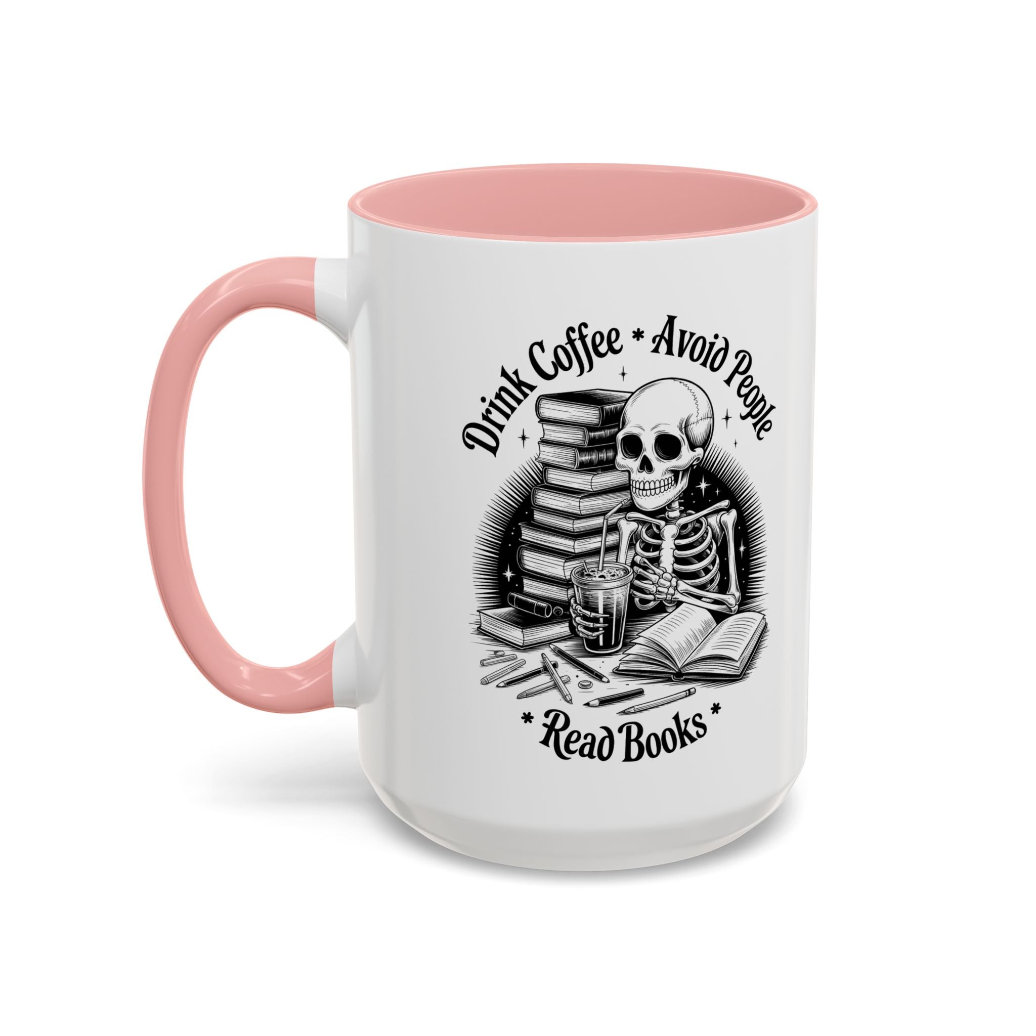 Skeleton Coffee Mug - Drink Coffee, Avoid People funny adult humor