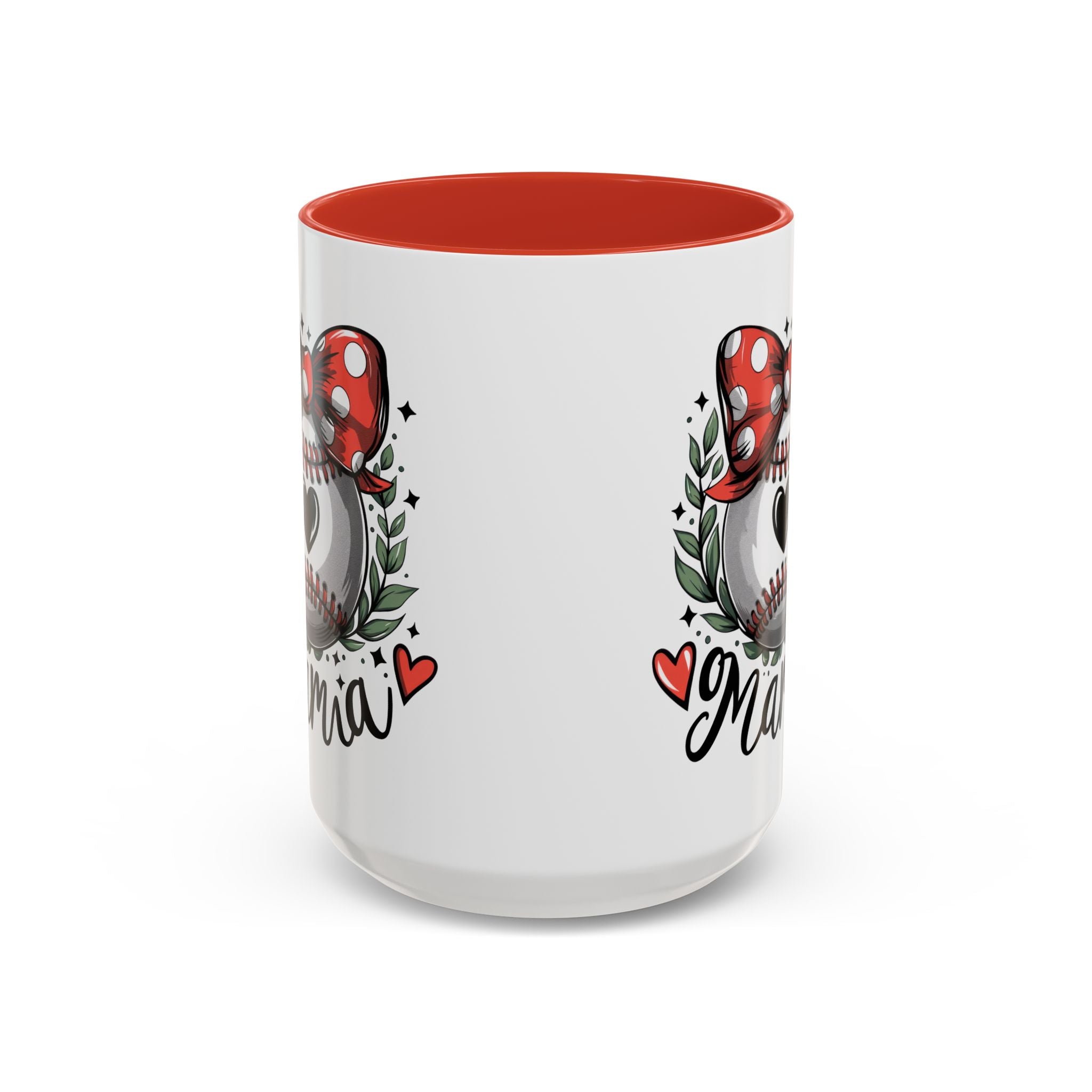 Mama's Accent Coffee Mug | Baseball & Heart Design | Gift for Mom, Mother's Day, Birthday, Coffee Lovers, Baseball Fans