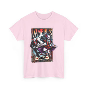 vampires suck horror art Unisex Heavy Cotton Tee men women