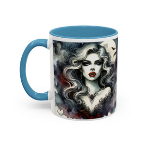 Gothic vampire Elegance Coffee Mug,  Halloween Decor, Dark Art Mug, Spooky Homeware