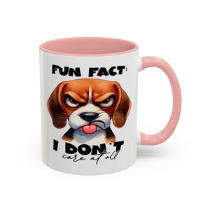 Funny Dog Accent Coffee Mug - Beagle Lover Gift, Pet Owner Present, Unique Animal Mug, Quirky Home Decor, Fun Fact Design
