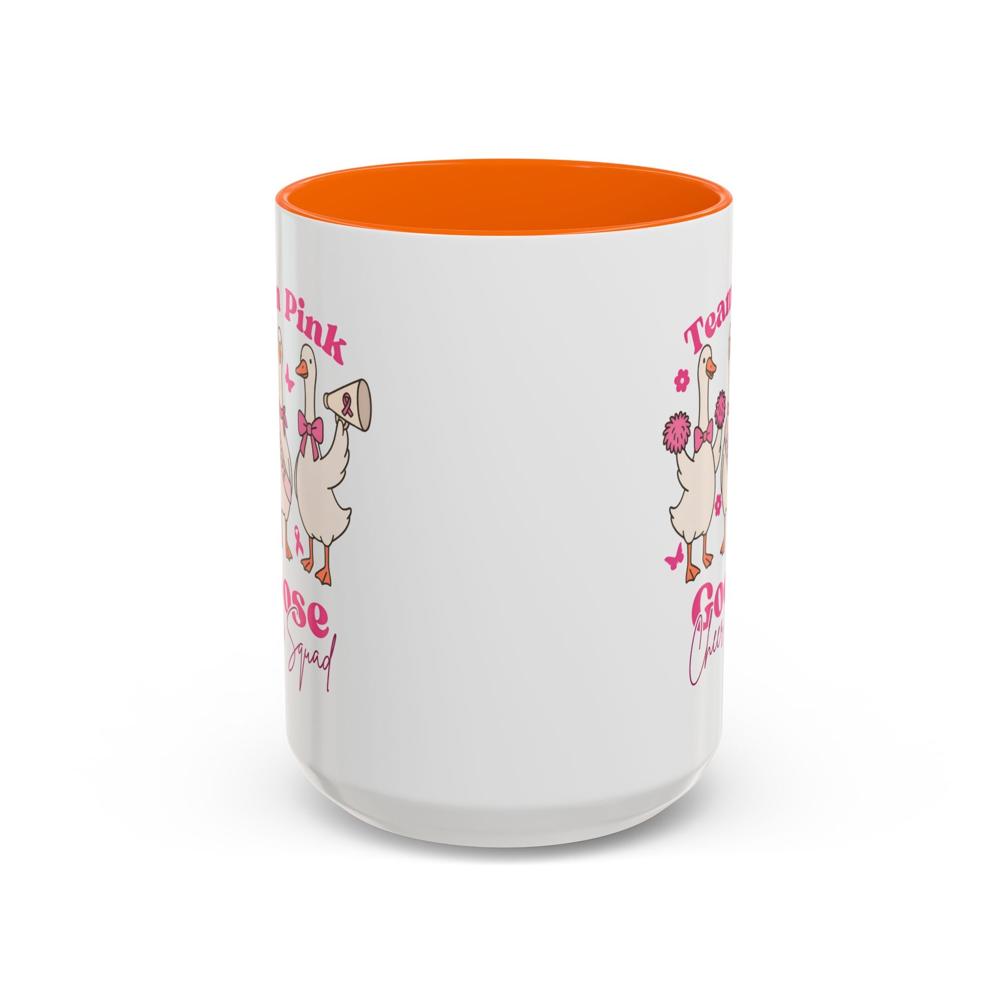 cancer awareness Team Pink Goose Cheer Squad Coffee Mug - Cute Animal Mug for Fun Gifts,   Home Decor/Office Use