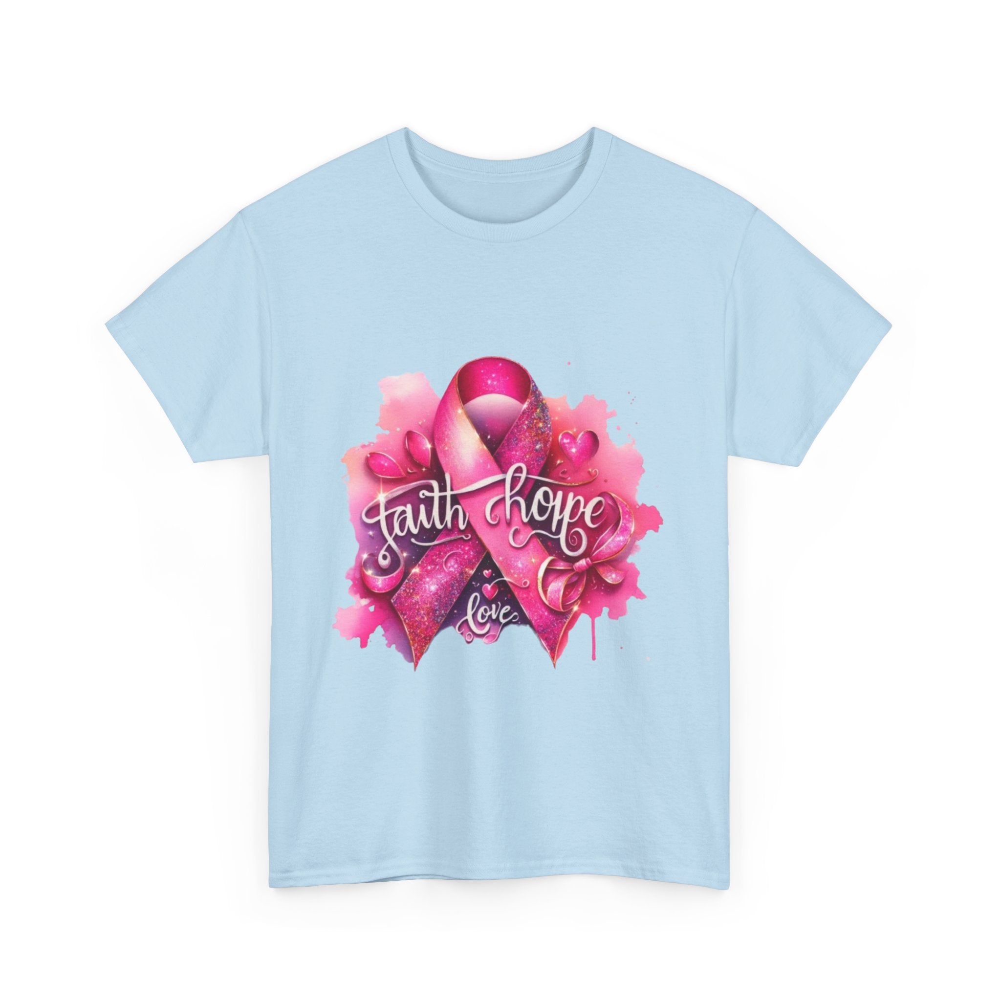 Breast Cancer Awareness Tee, Faith and Hope Message Shirt, Support Shirt, Gift for Survivors, Inspirational T-Shirt