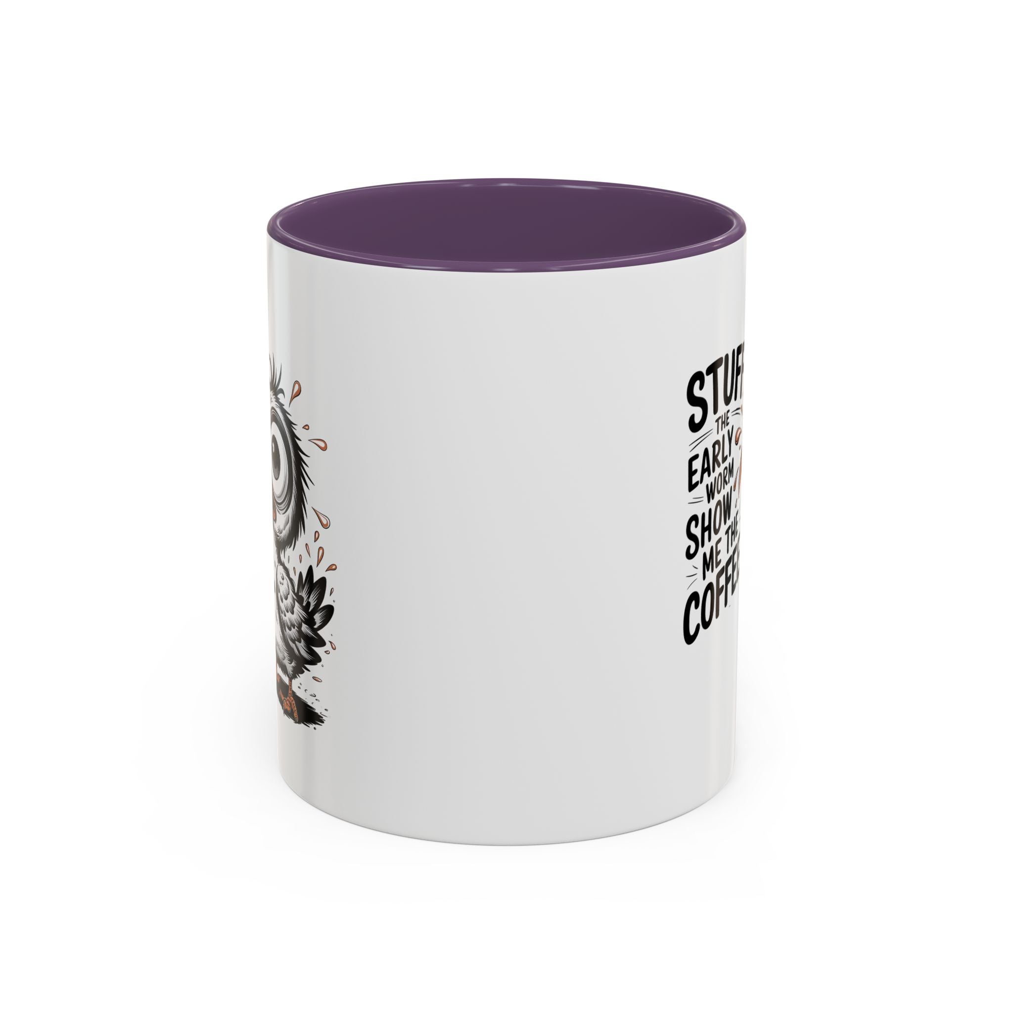 Quirky Coffee Mug with Owl Design | Gift for Coffee Lovers, Unique Office Mug, Fun Morning Coffee Cup, Bird-Themed Mug, Early Bird Gift