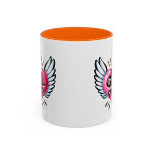 Empowering Heart Coffee Mug | Inspirational Gift for Women, GRL PWR Mug, Cute Kitchen Decor, Unique Friendship Gift, Motivational Coffee Cup