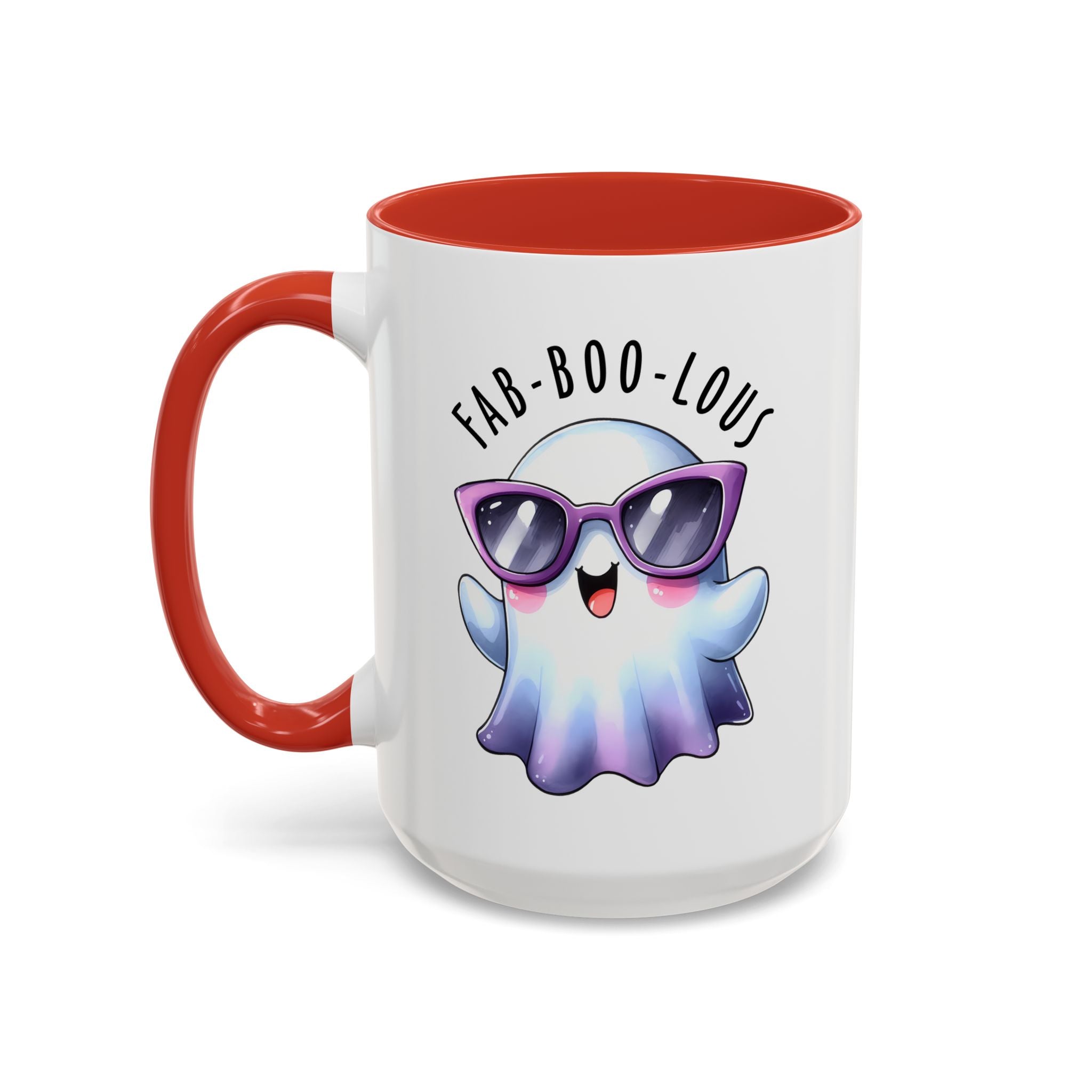 Fab-Boo-Lous Ghost Coffee Mug | Cute Halloween Mug, Fun Gift for Ghost Lovers, Spooky Seasonal Decor, Adorable Tea Cup