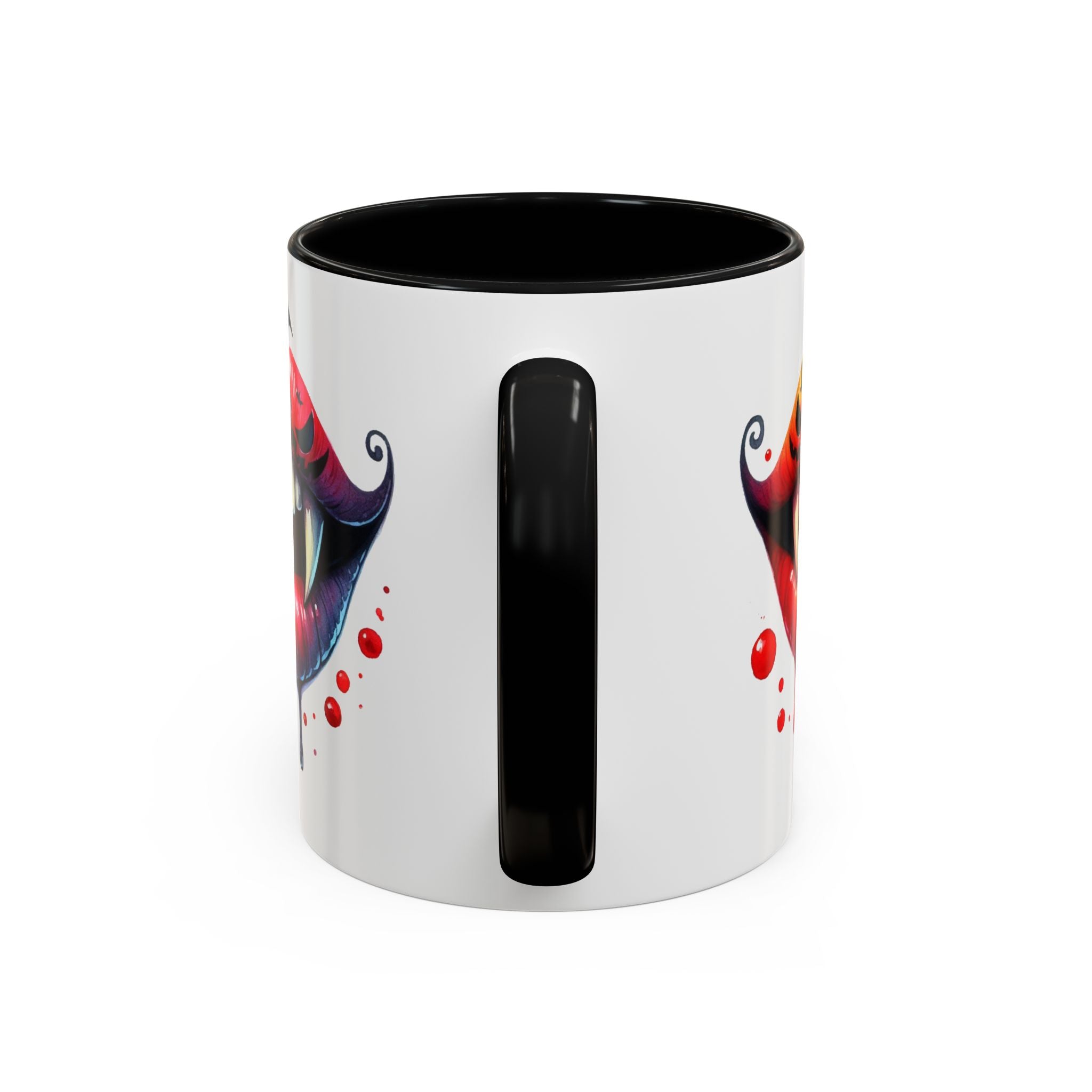 Halloween Vampire Coffee Mug, Spooky Drinkware, Goth Kitchen Decor, Pumpkin Mug, Horror Lover Gift