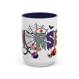 halloween nurse Accent Coffee Mug (11, 15oz) spooky
