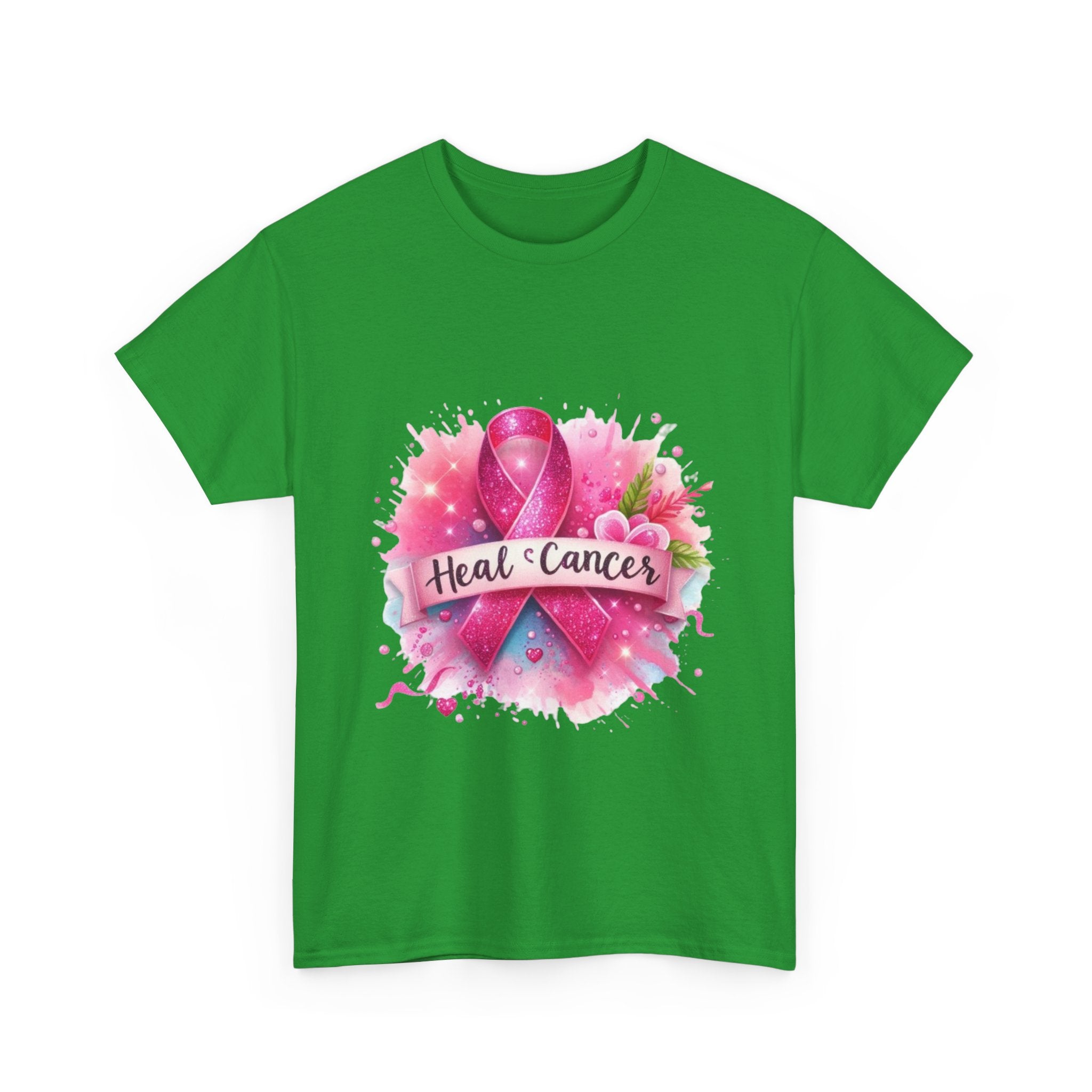 Breast Cancer Awareness Tee, Heal Cancer Cotton Shirt, Unisex Supportive T-Shirt, Gift for Survivor, Pink Ribbon Shirt