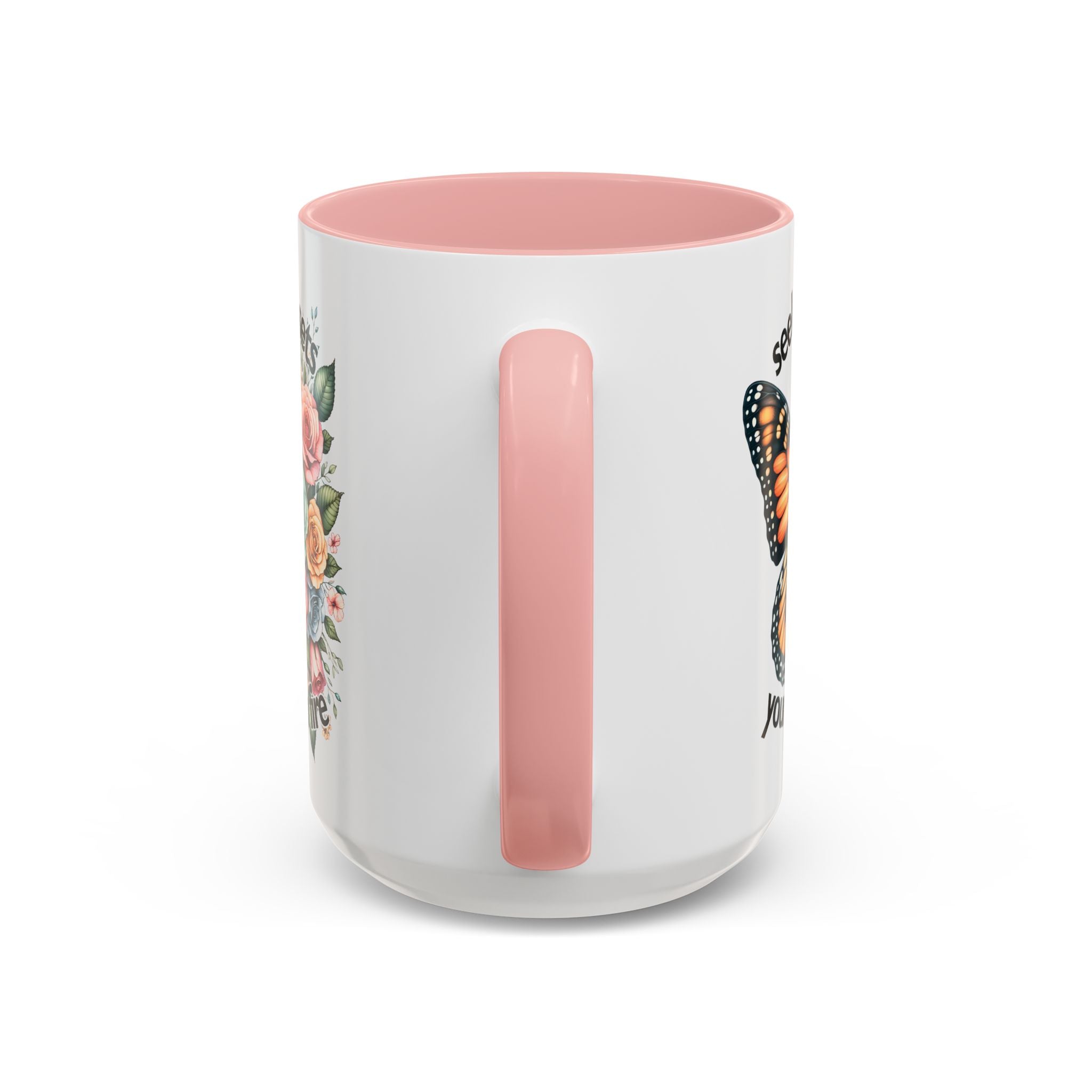 seek what sets your soul on fire Inspirational Butterfly Coffee Mug positive vibe freedom