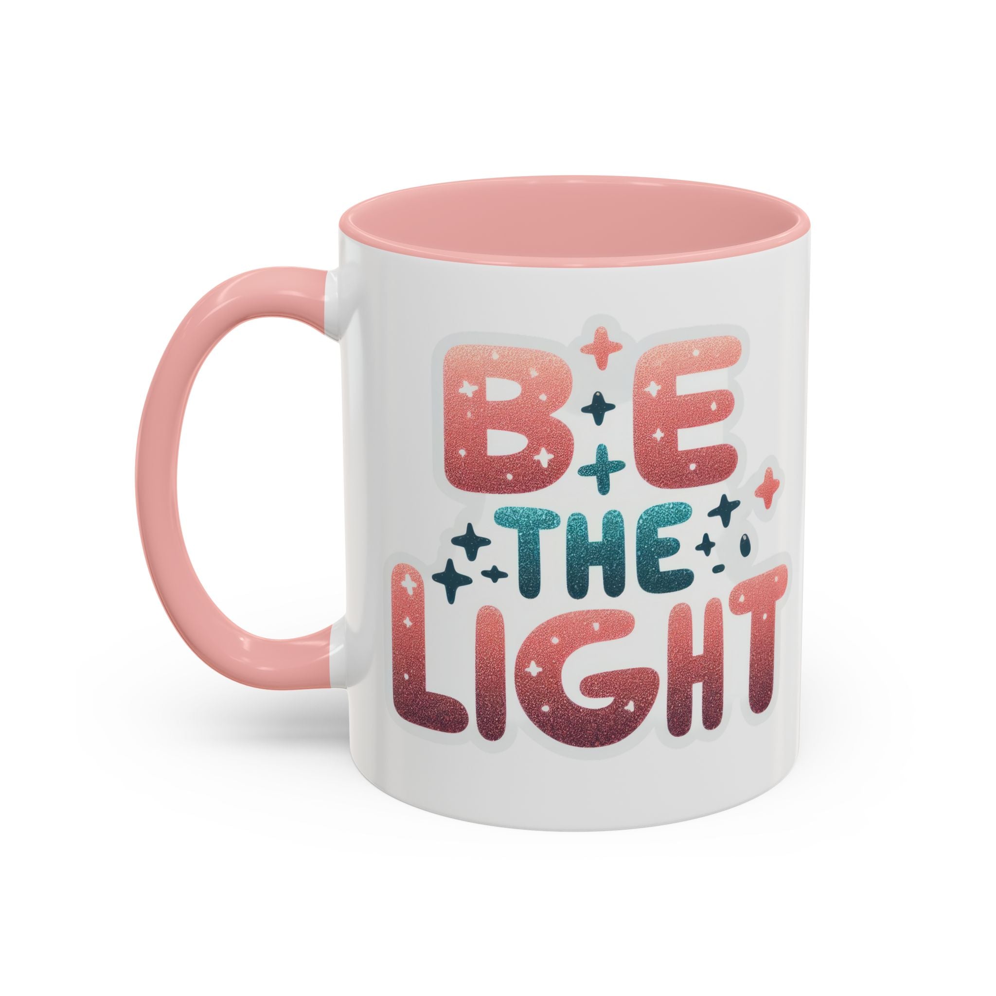 Be the Light Accent Coffee Mug — Inspirational Positive Message Ceramic Mug