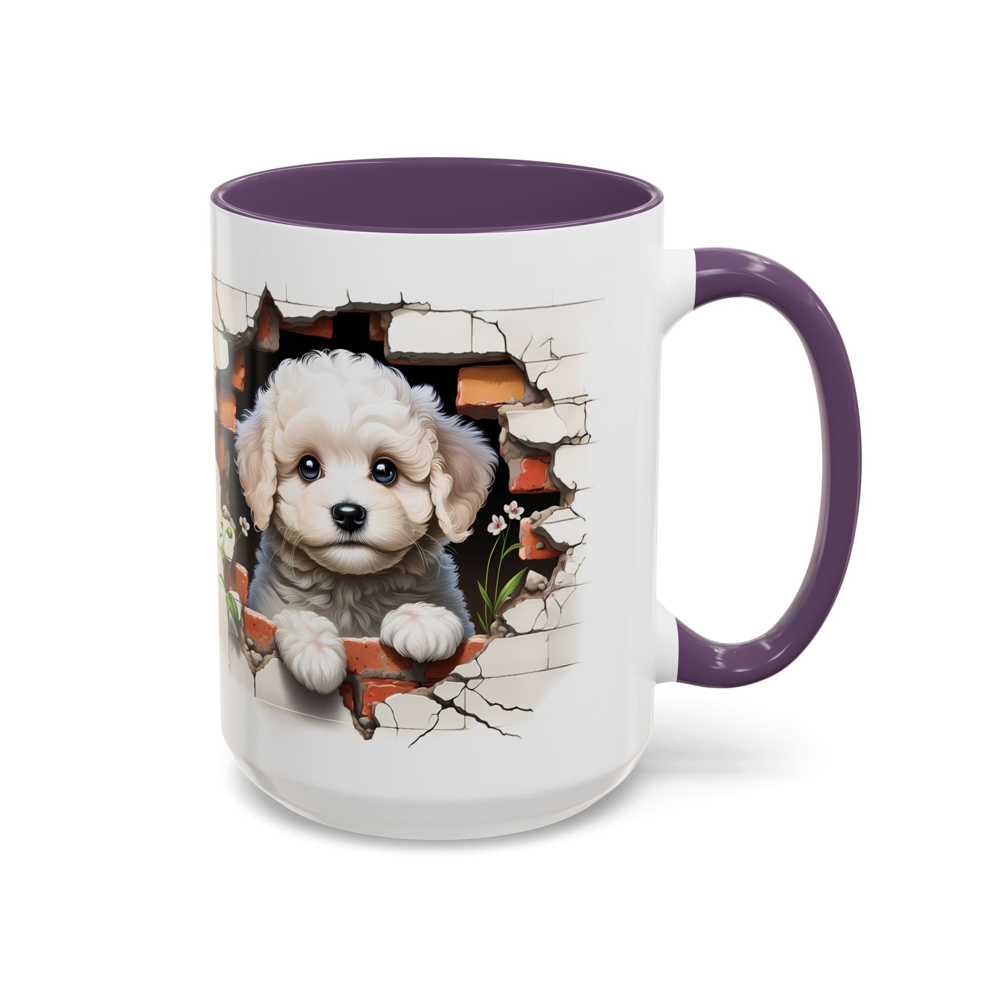 Cute Puppy Accent Coffee Mug - Adorable Dog Lover Gift, Pet-Themed Mug, Home Decor, Ideal for Gifts, Animal Enthusiast