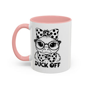 Duck off  Coffee Mug - Fun Gift for Bird Lovers, Birthday, Office Décor, Humorous Kitchenware, Unique Drinkware