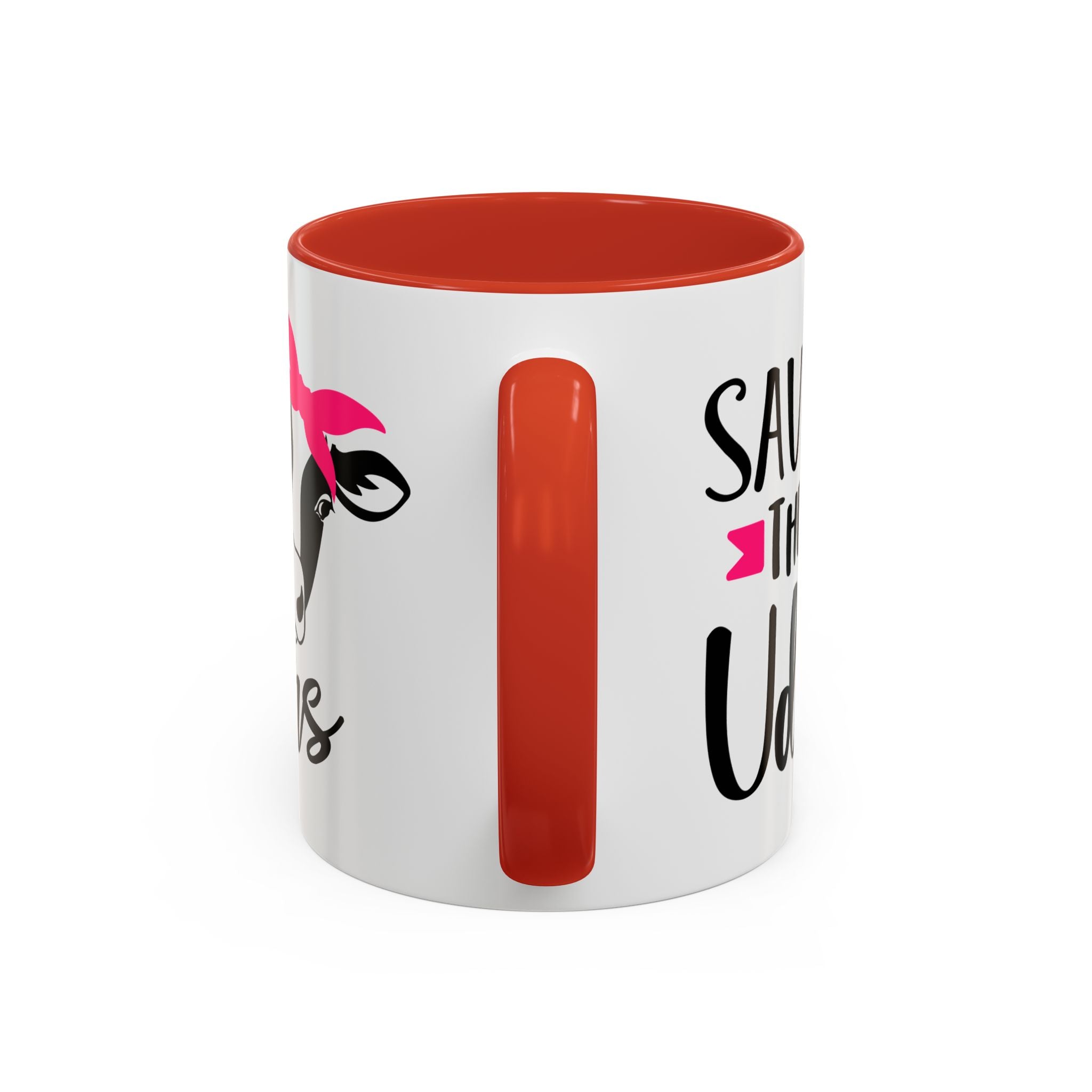 cancer awareness Cute Cow Mug - Save the Utters Coffee Cup, Gift for Animal Lovers,  Mug, Unique Birthday Gift