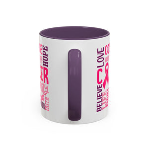 Inspirational Cancer Awareness Coffee Mug, Support Gift, Hope for Survivors, Breast Cancer Month, Motivational Mug, Encouragement Mug