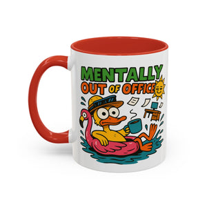 Fun Summer Coffee Mug, Quirky Gift for Beach Lovers, Office Humor Mug, Relaxation, Vacation, Cute Animal Design