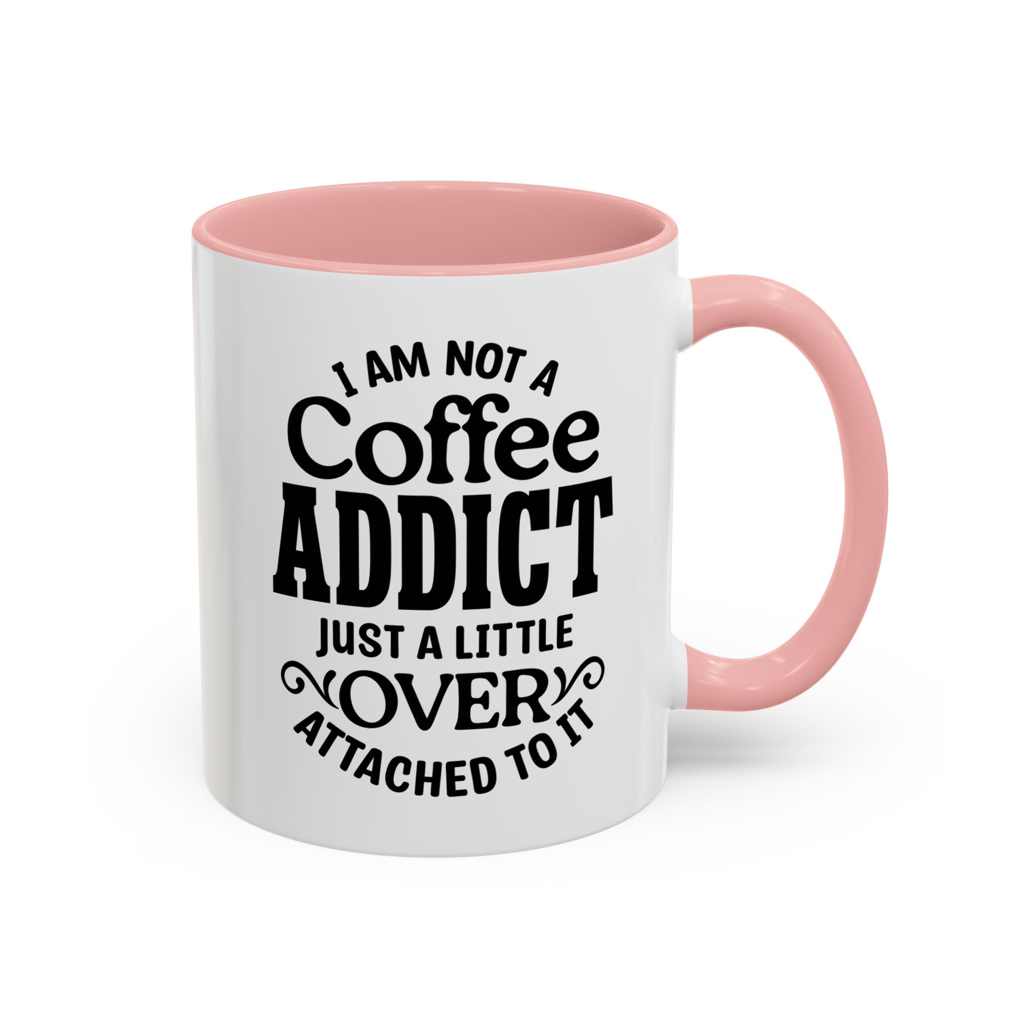 Coffee Addict Mug, Funny Coffee Lover Gift, Black Accent Mug, Warm Beverage Cup, Office Humor Drinkware
