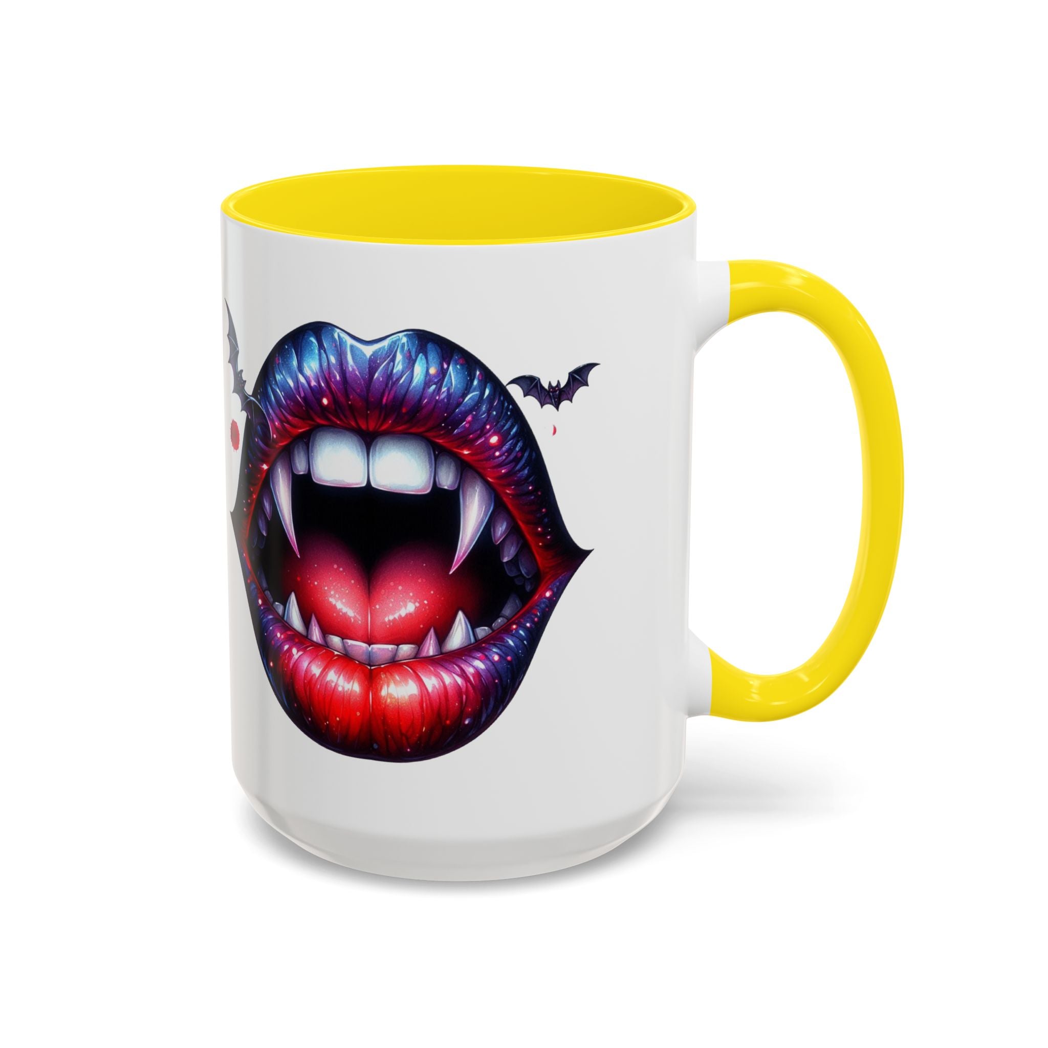 Vampire Lips Coffee Mug, Gothic Drinkware, Halloween Gift, Spooky Kitchen Decor, Vampires, Halloween Party Accessories