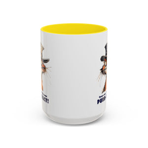 Funny Cat Coffee Mug - Purr-ivacy & Puppy Humor, Gifts for Cat Lovers, Home Office Accessories, Birthday, Pet Owner Mug